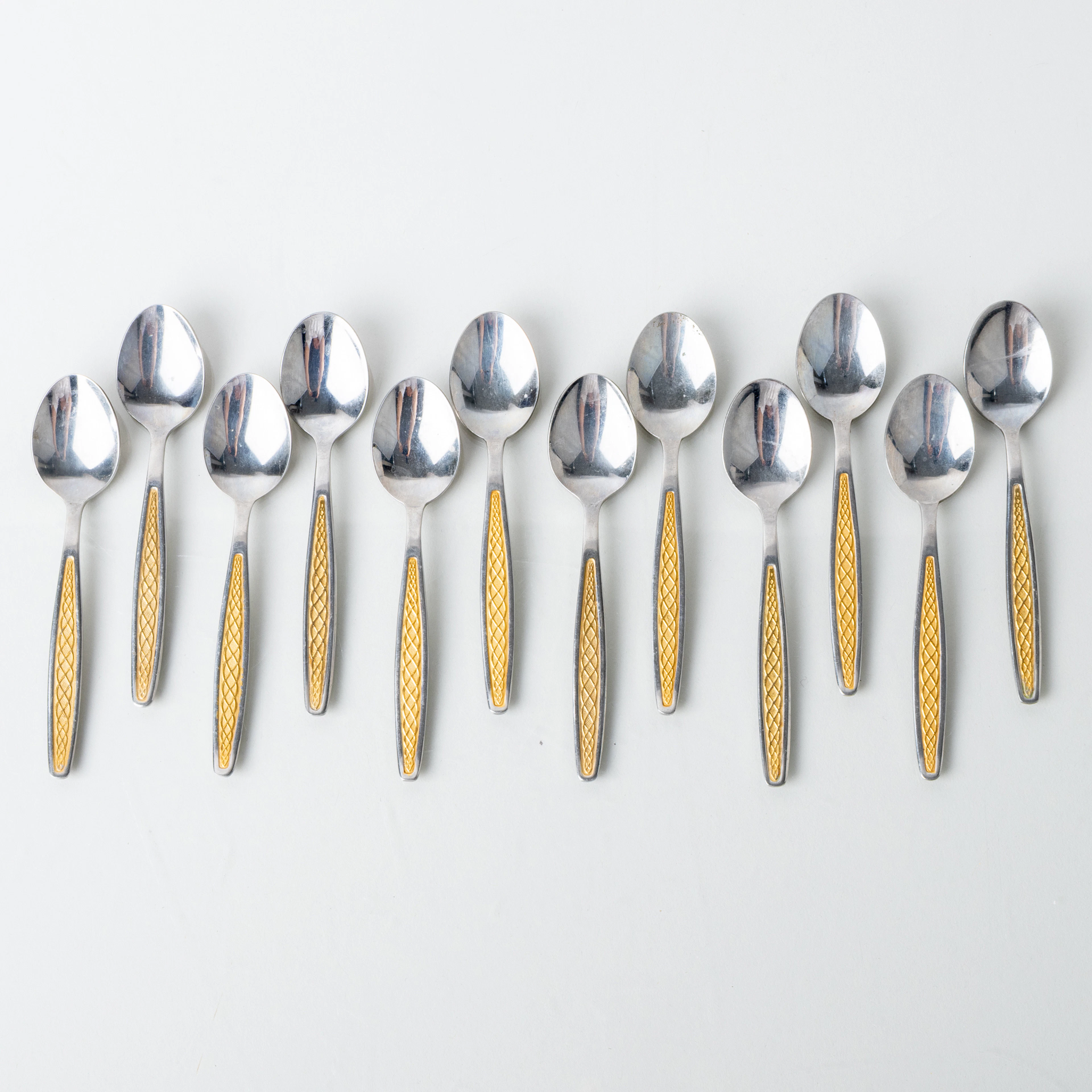COFFEE SPOONS, 12 pcs, steel, Nils Johan, mid-1900s