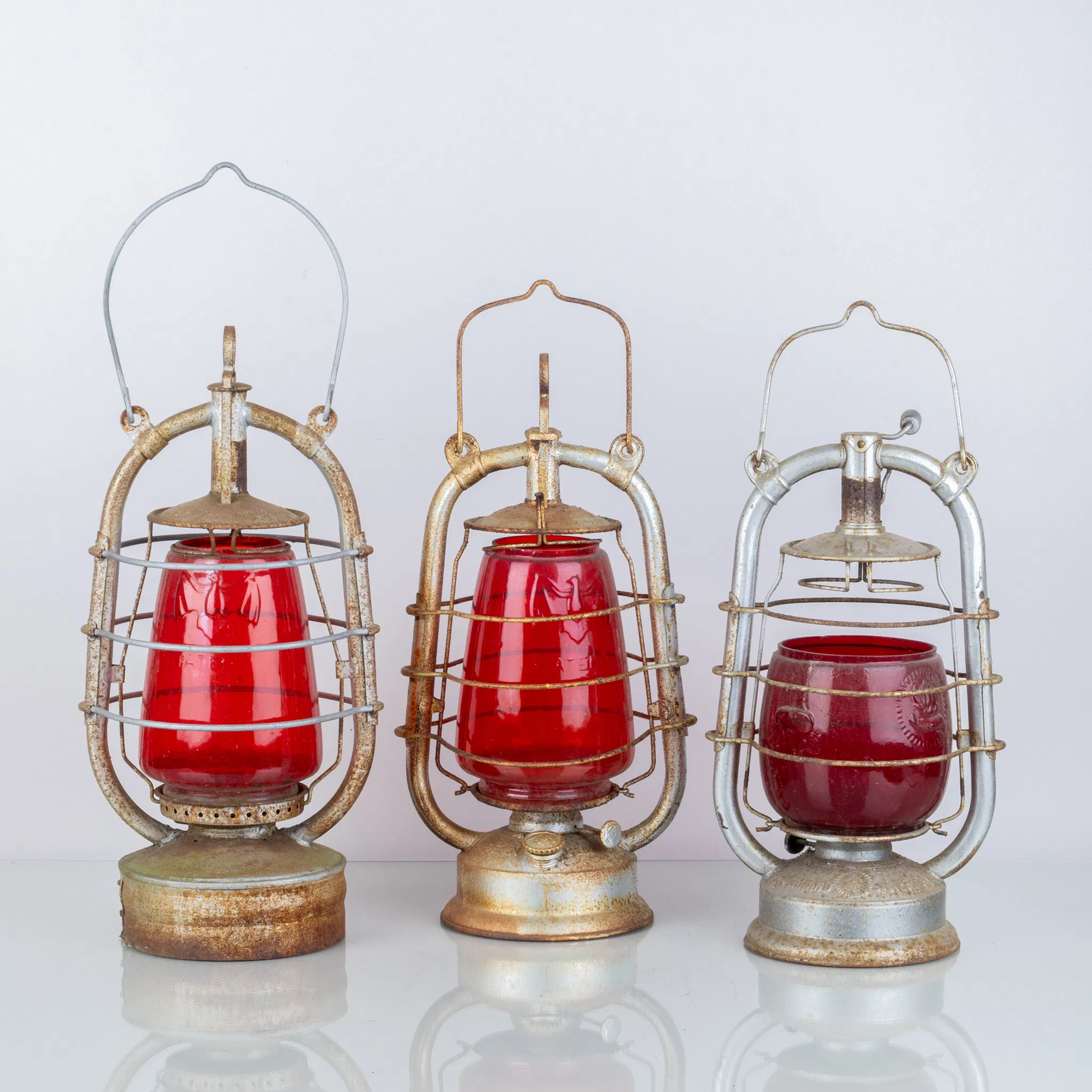 STORM LANTERNS, 3 pcs, similar, the first half of the 1900s