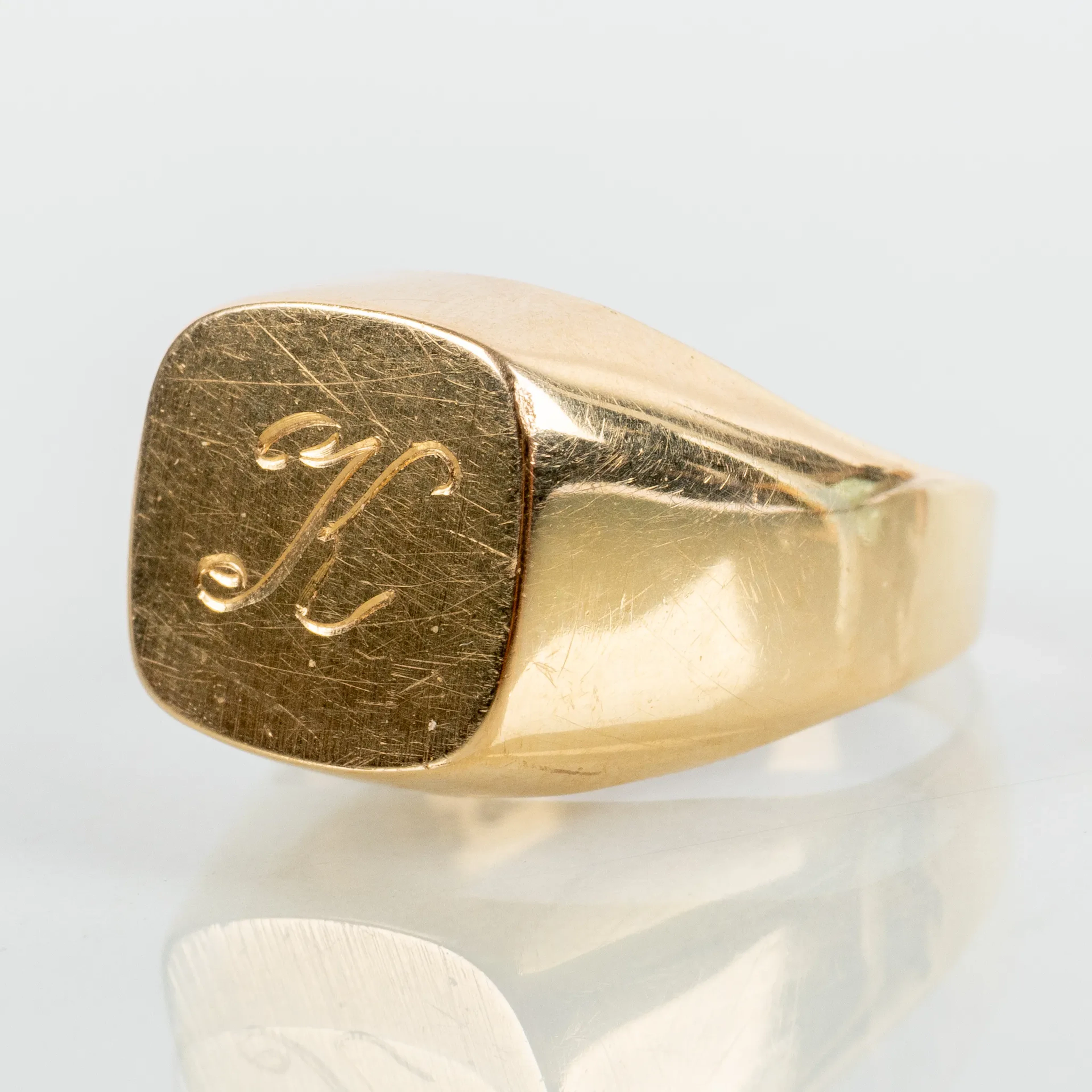 SIEGELRING, 18 karat Gold, mit Monogramm K