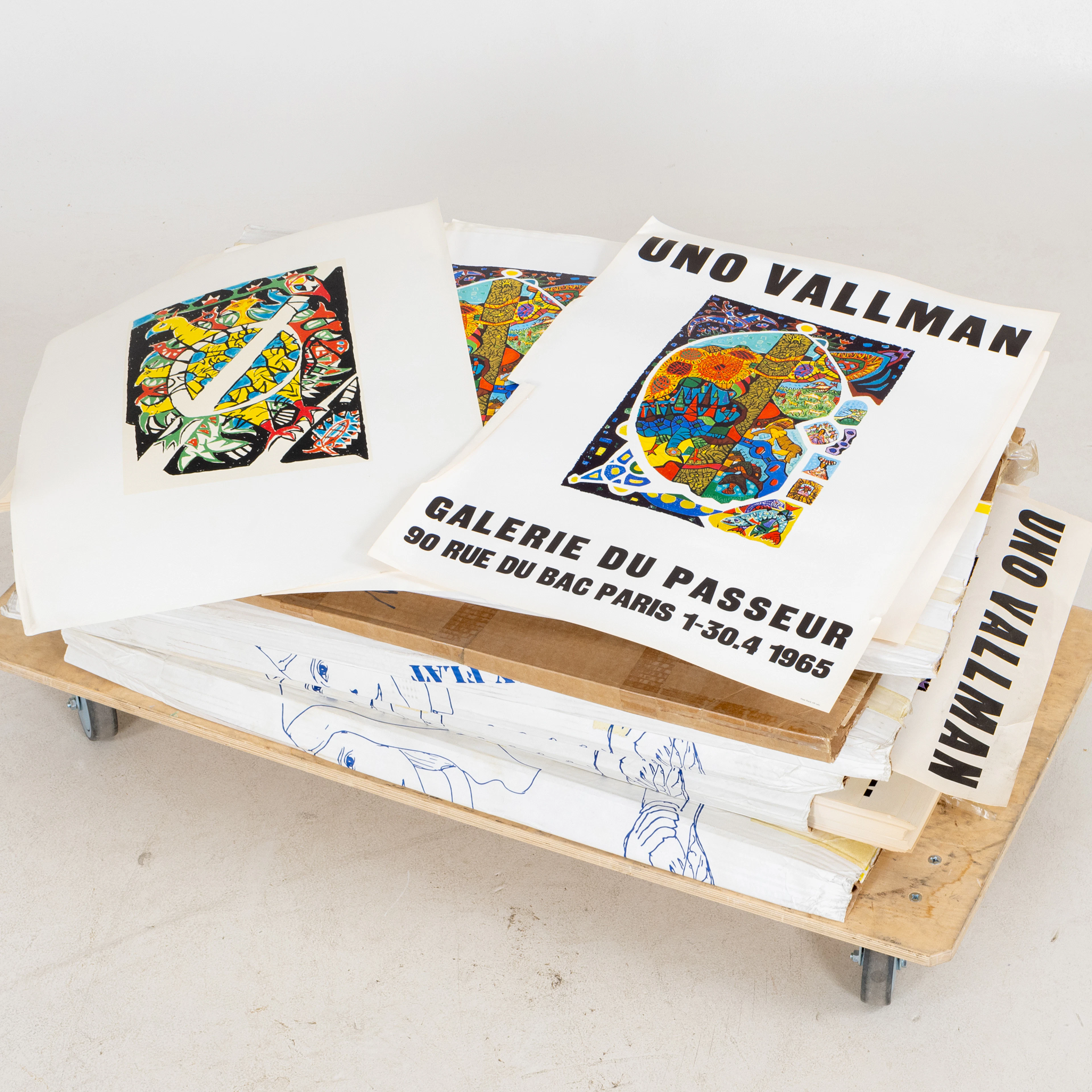 UNO VALLMAN, große Sammlung von Ausstellungsplakaten, alle "Uno Vallman"