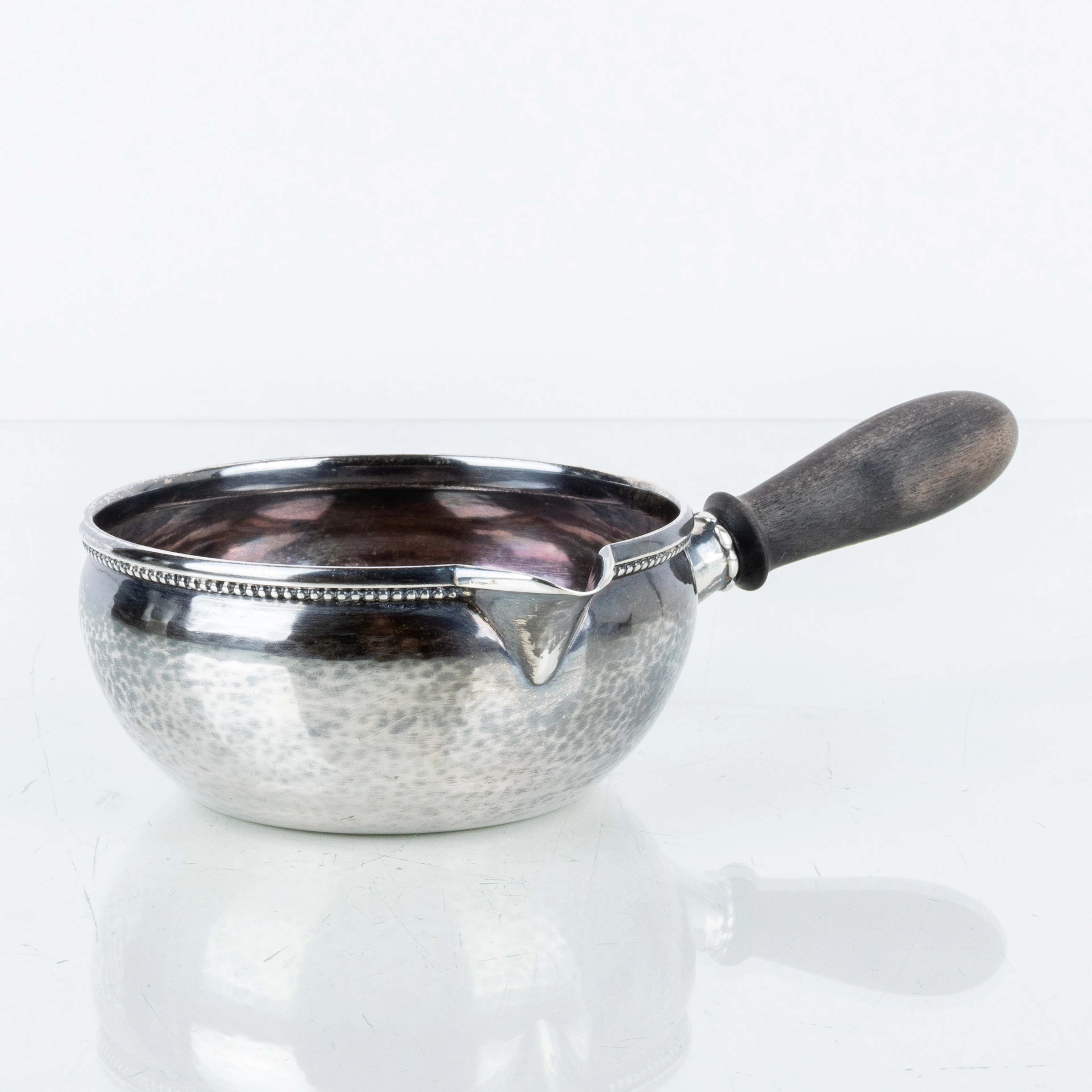 GEORG JENSEN, jarra de salsa de plata esterlina / calentador de coñac, modelo 55B