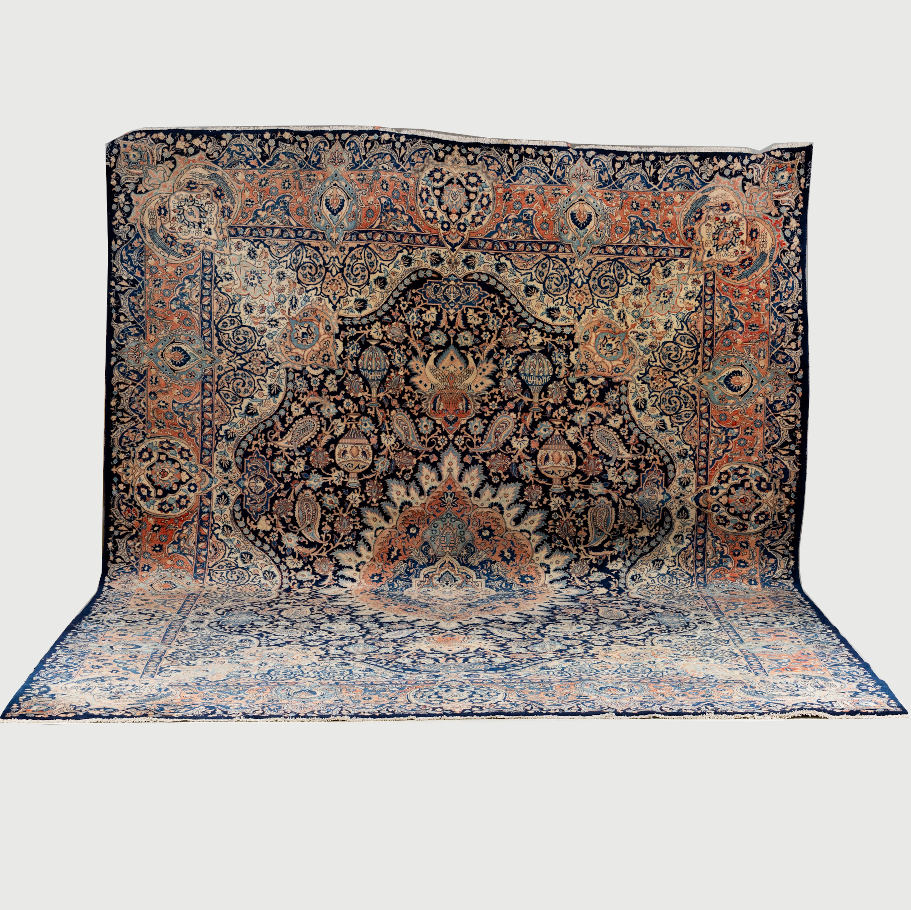 ORIENT-TEPPICH, Kaschmar, alt, signiert, ca. 400 x 295 cm