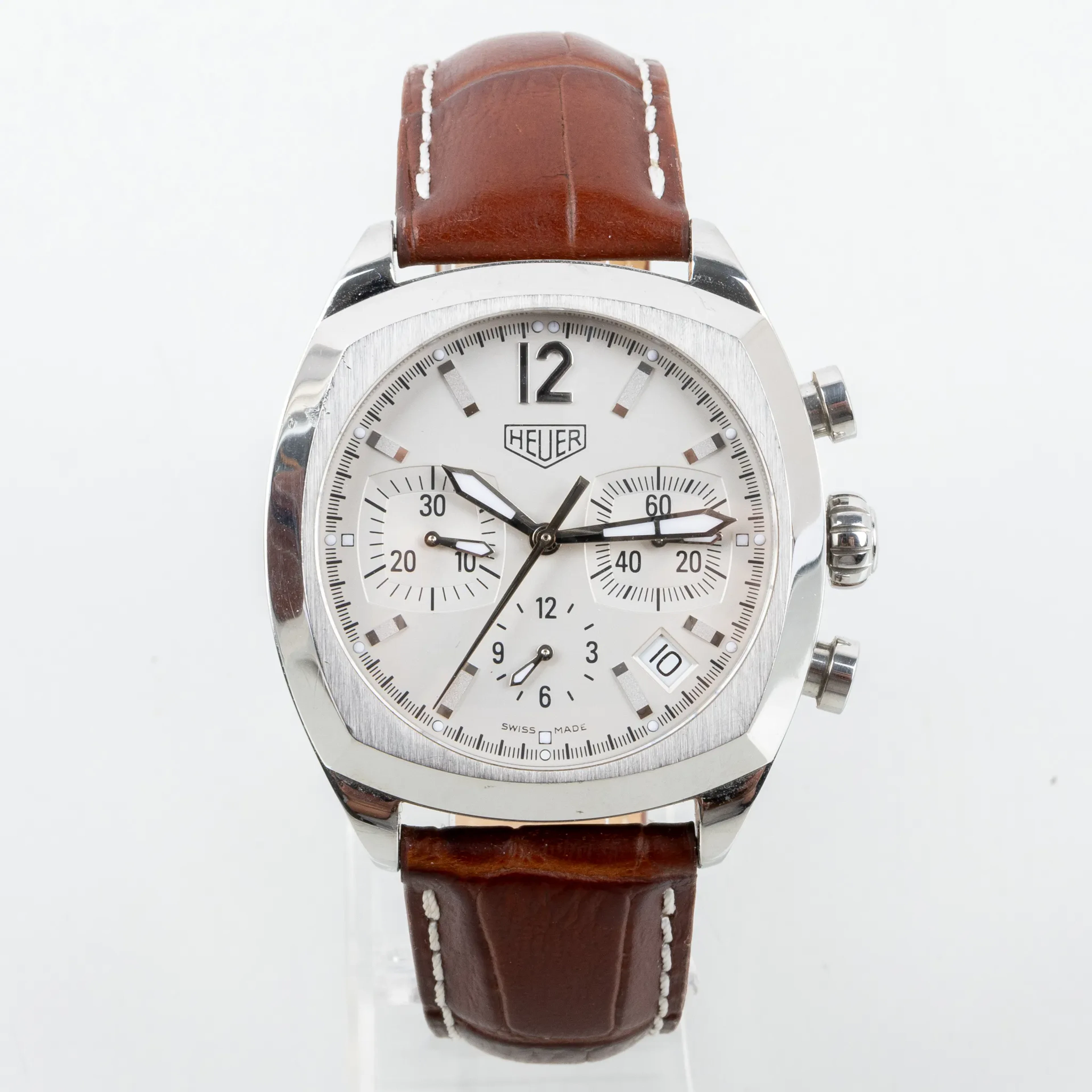 TAG HEUER, reloj de pulsera masculino, Heuer Monza, cronógrafo, acero, años 2000