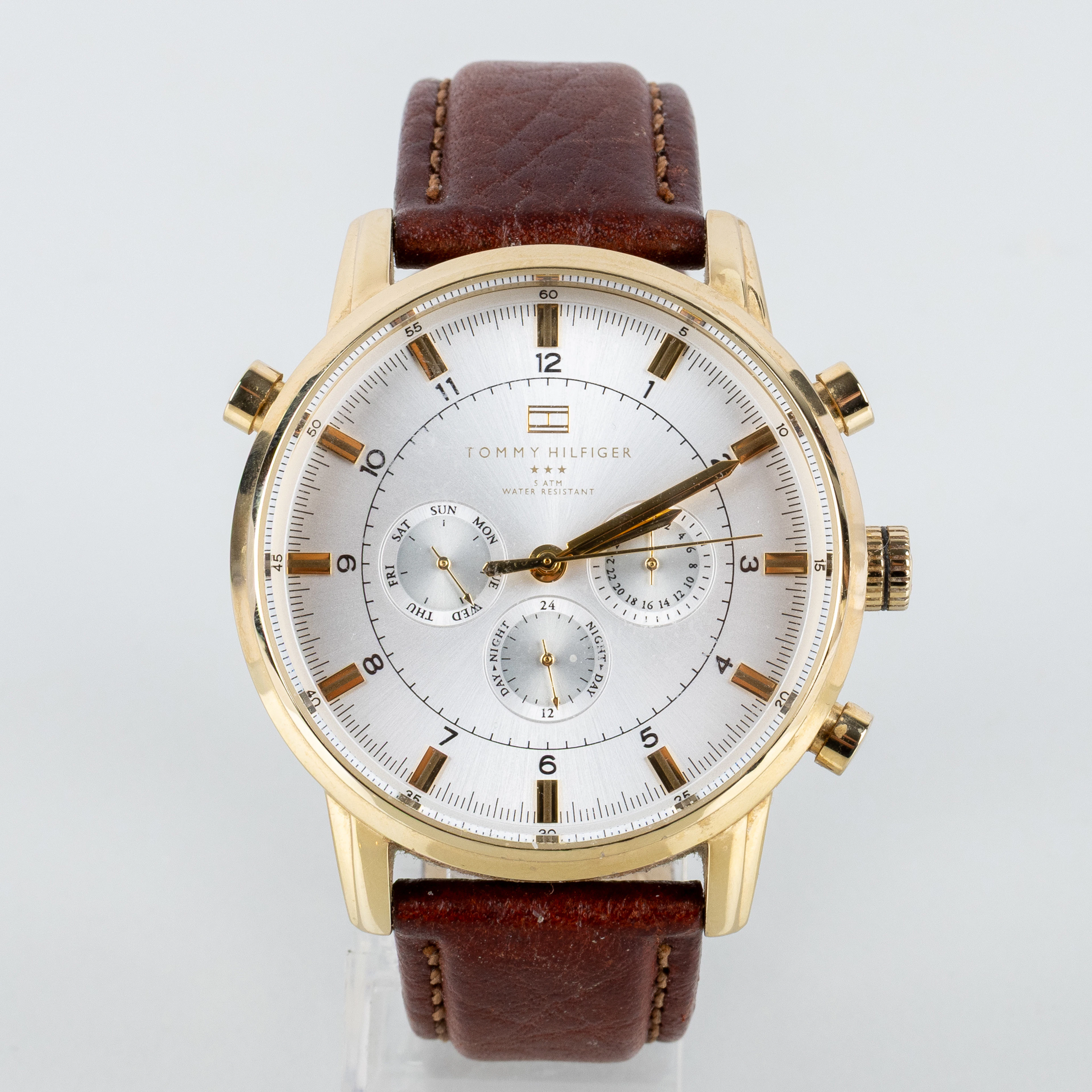 OROLOGIO DA POLSO DA UOMO, Tommy Hillfiger, cronografo, acciaio, anni 2000