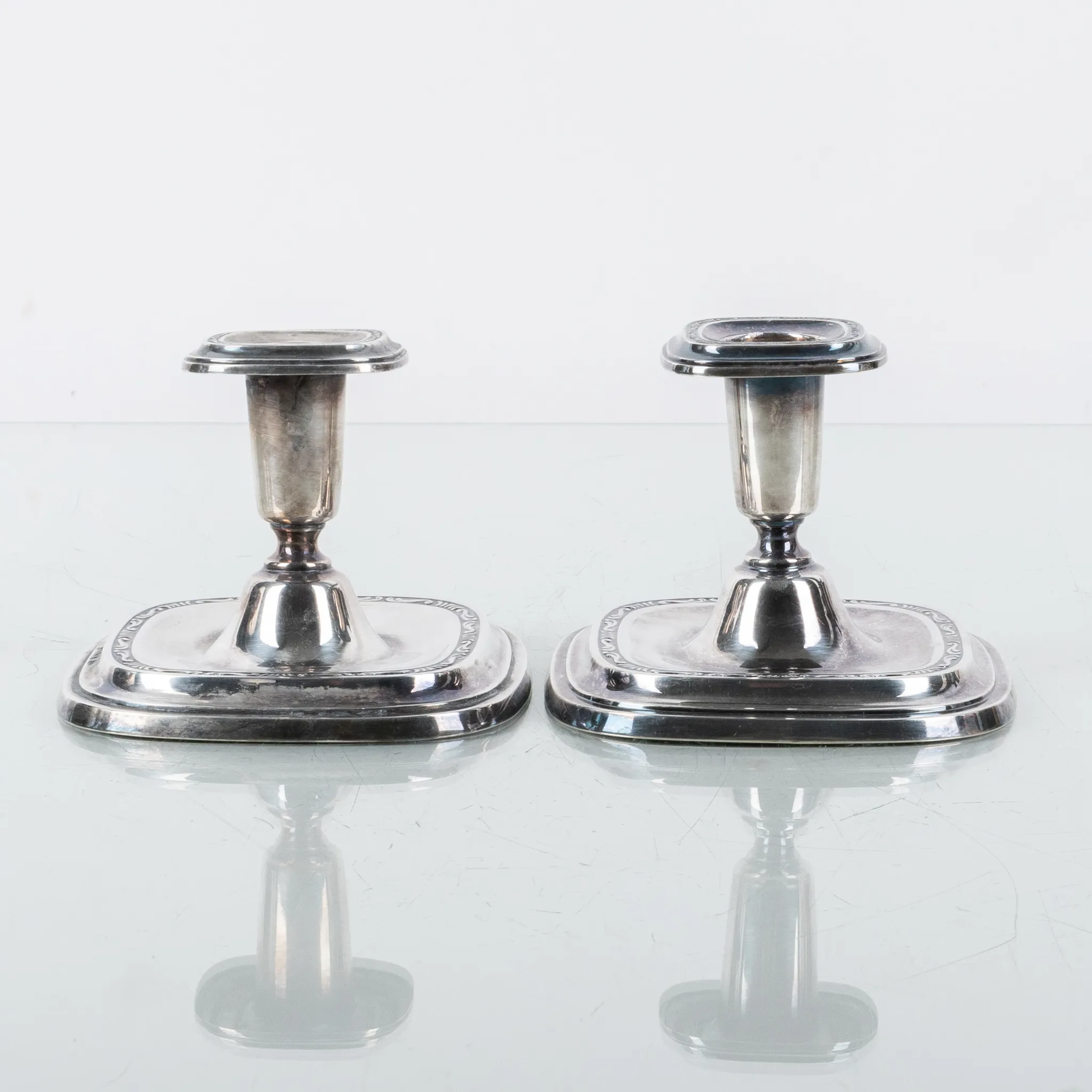 CHANDELIERS, 1 paire, argent, CG Hallberg 1961
