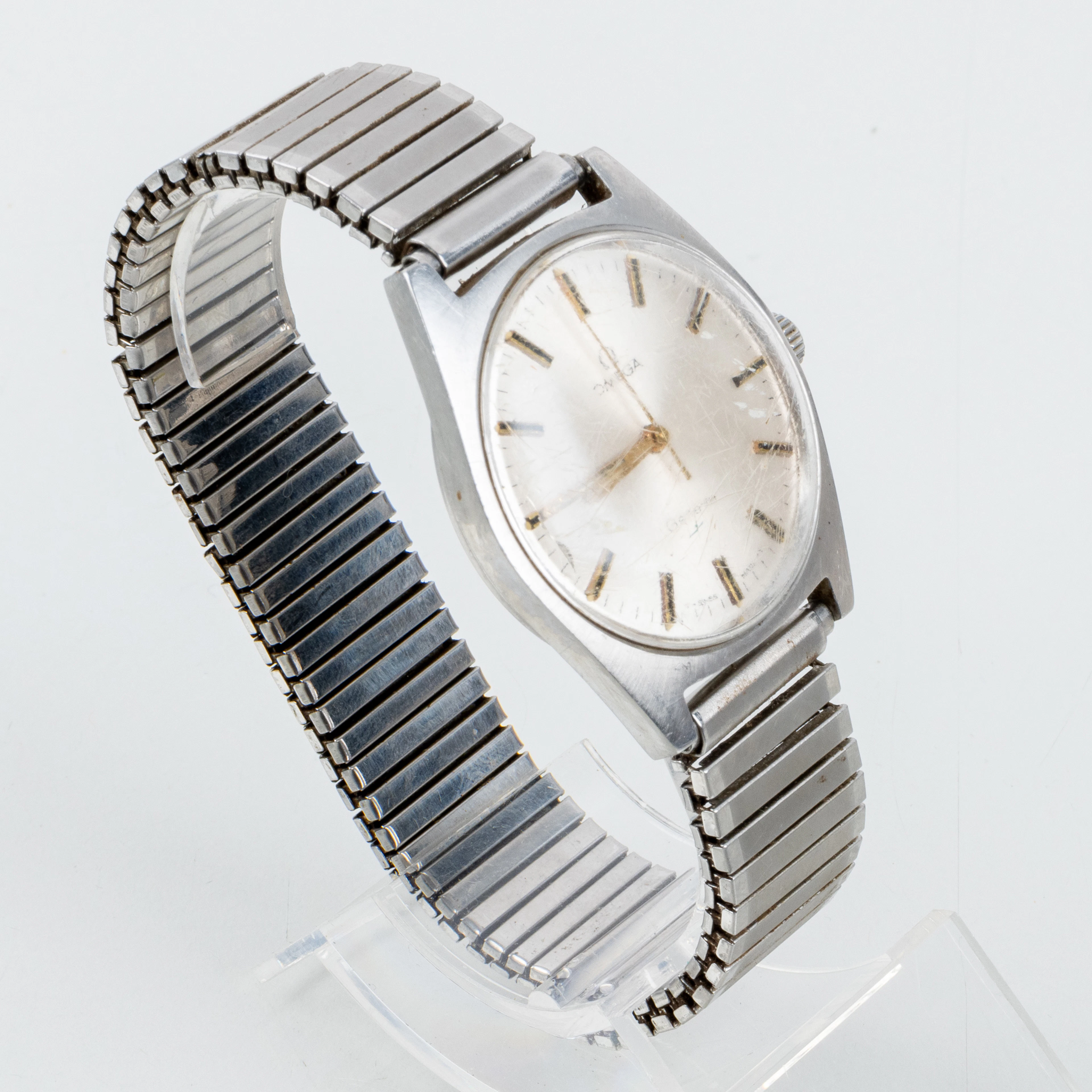 OMEGA, reloj de pulsera, acero, movimiento automático, segunda mitad del siglo XX