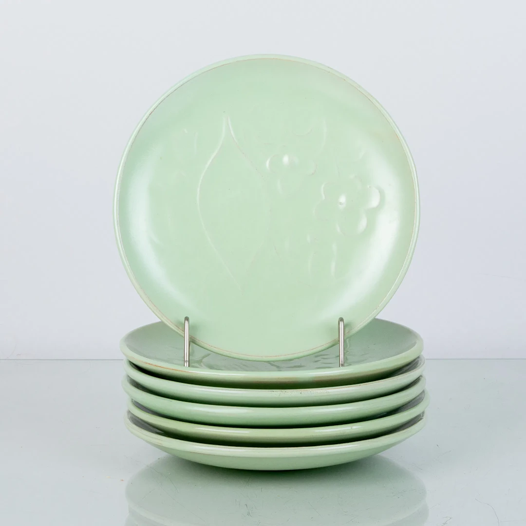 PLATES, 6 pieces earthenware, Ekeby, mid-1900s