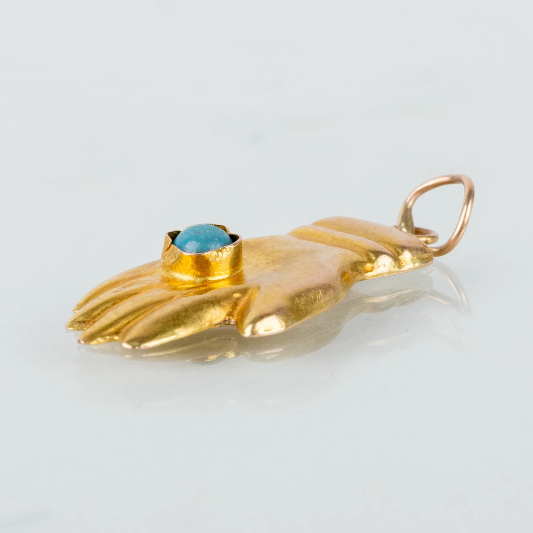 COLGANTE, oro de 14 quilates, segunda mitad del siglo XX