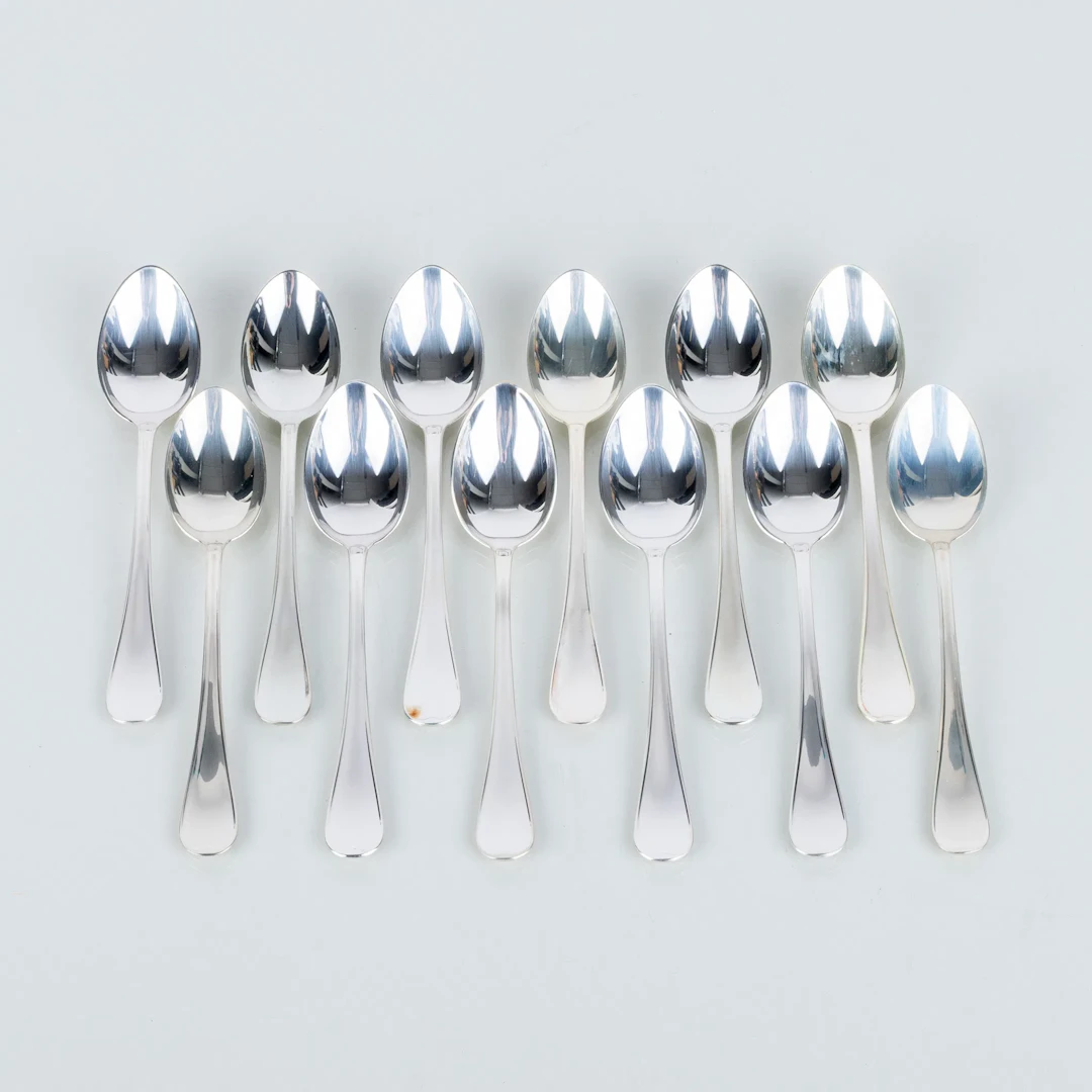 COFFEE SPOONS, 12 pcs, silver, GAB 1995