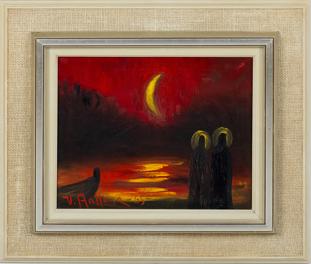 Seller picks up again - VEIKO AALTONA (1910-1990), oil on canvas, signed