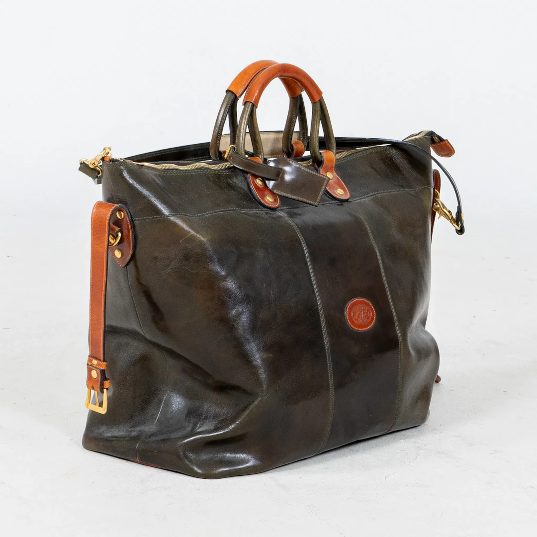 BOLSA DE FIN DE SEMANA, cuero, Italia, Florenc Lapea, 1900s/2000s