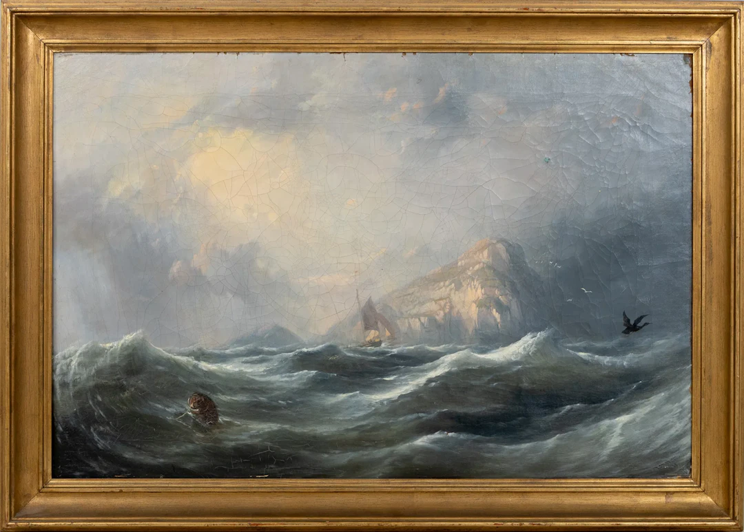 THOMAS SEWELL ROBINS (1810–1880), óleo sobre lienzo, firmado y fechado en 1868