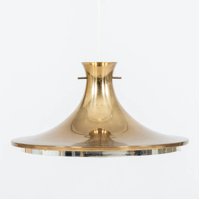 LENNART CENTERVALL, a yellow metal ceiling lamp "Rex", IKEA, 1960s/70s