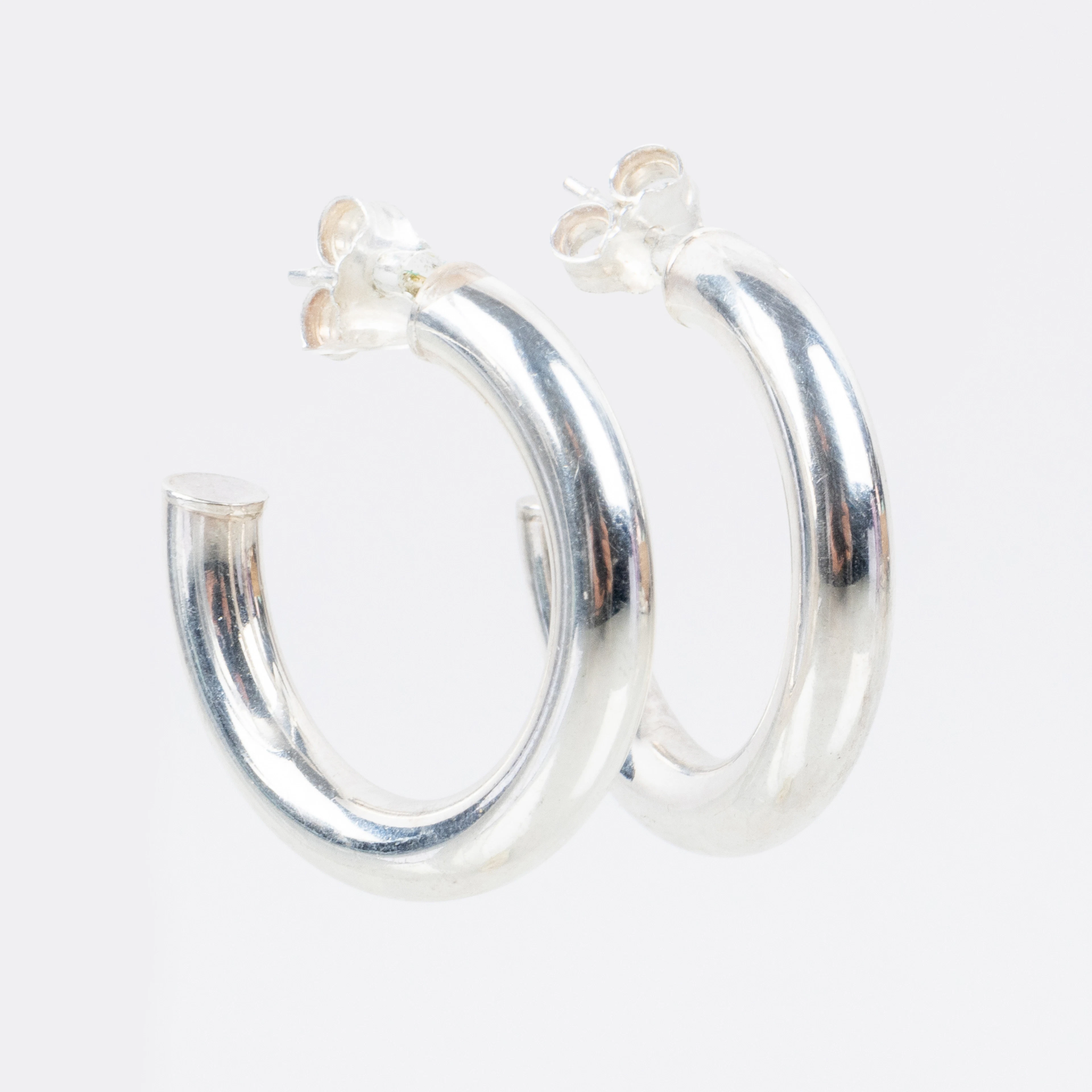 ORECCHINI, 1 paio, argento sterling, orecchini a cerchio, anni 1900/2000