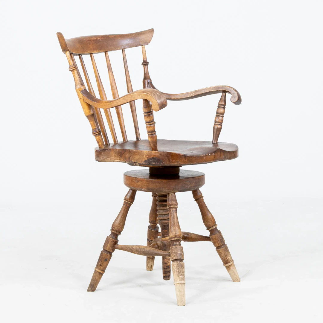 WORK CHAIR, wood, circa 1900
