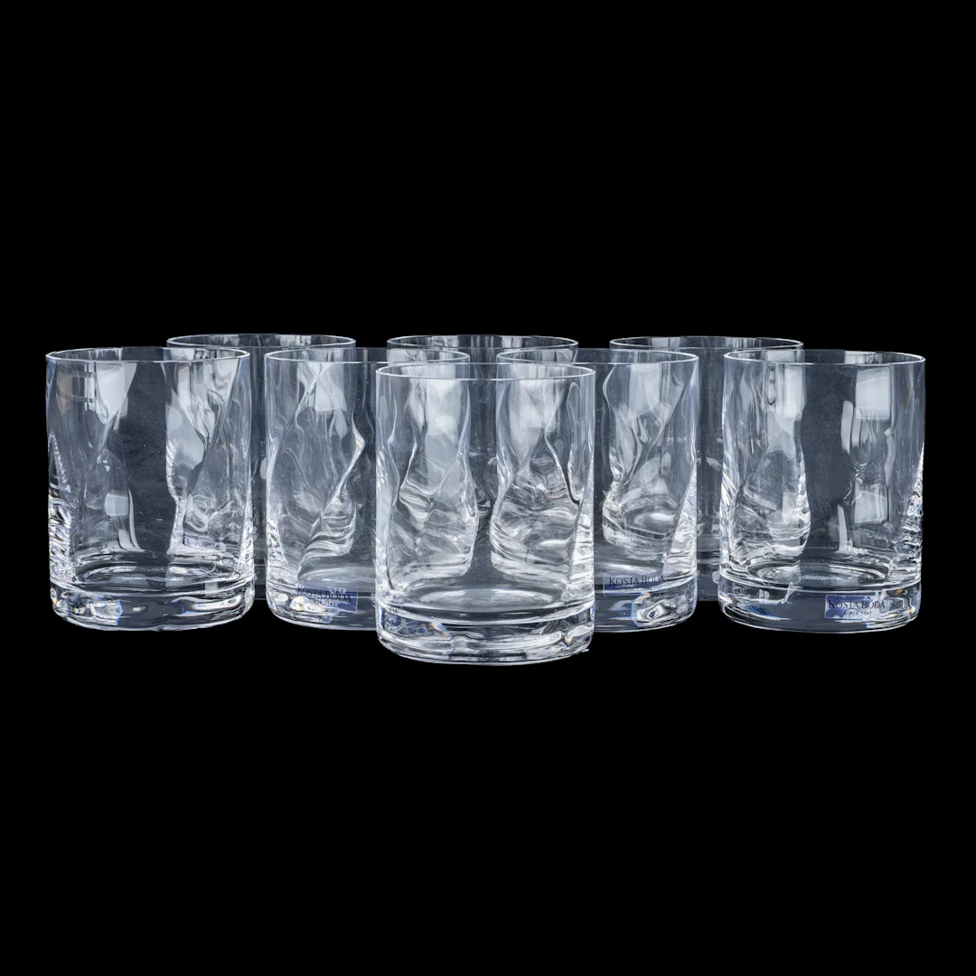 BERTIL VALLIEN, 8 st selterglas, "Chateau", Kosta Boda