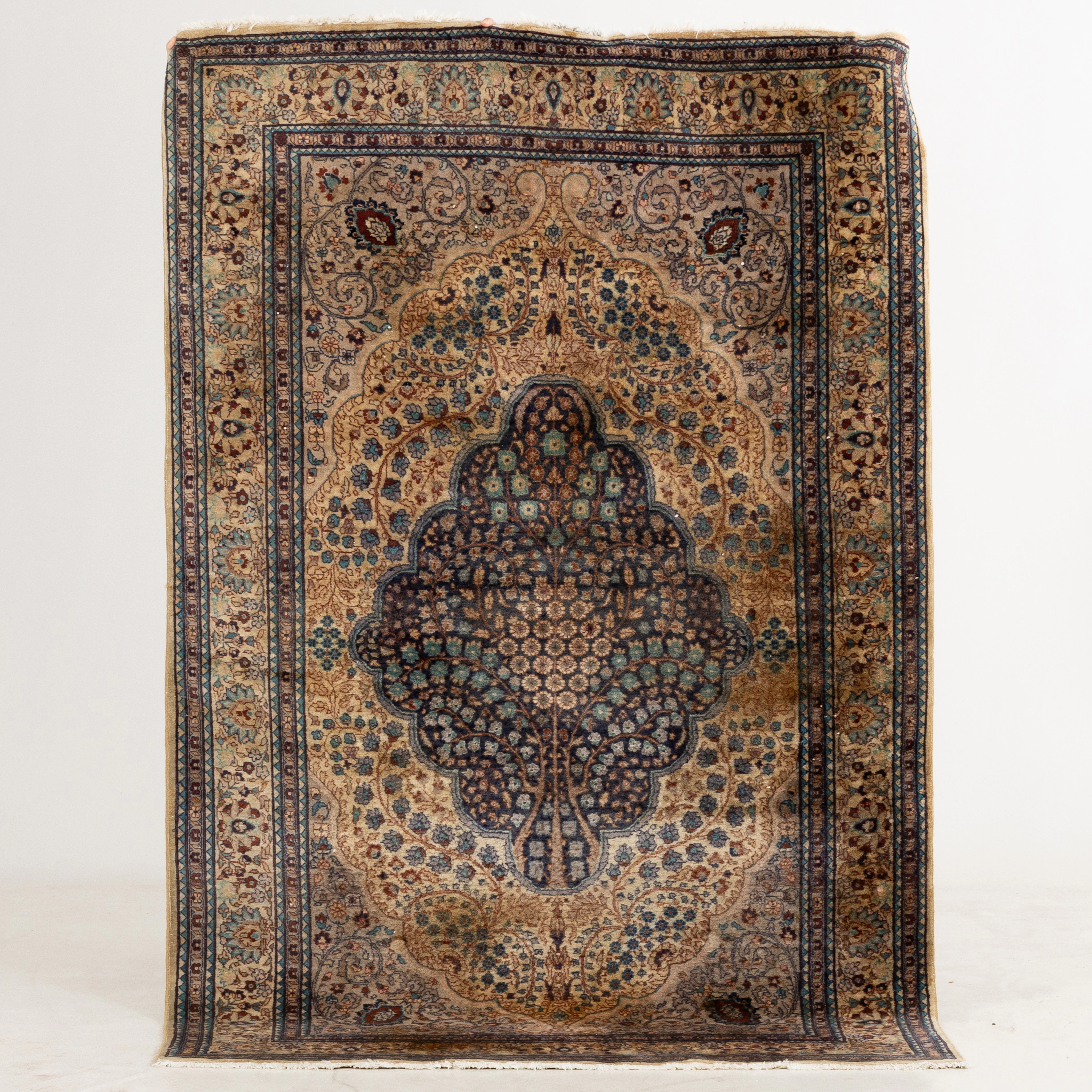 ORIENT TEPPICH, alt, ca. 223 x 142 cm