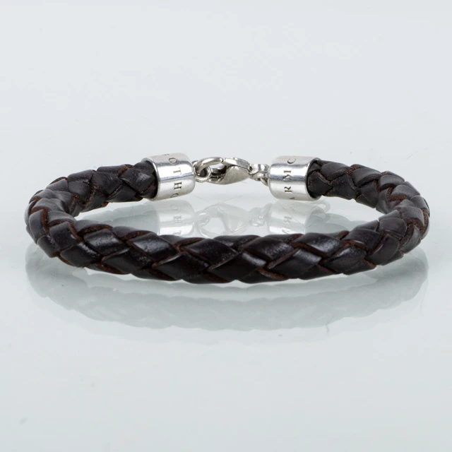 ARMBAND, Sterlingsilber und braunes Leder, Thomas Sabo