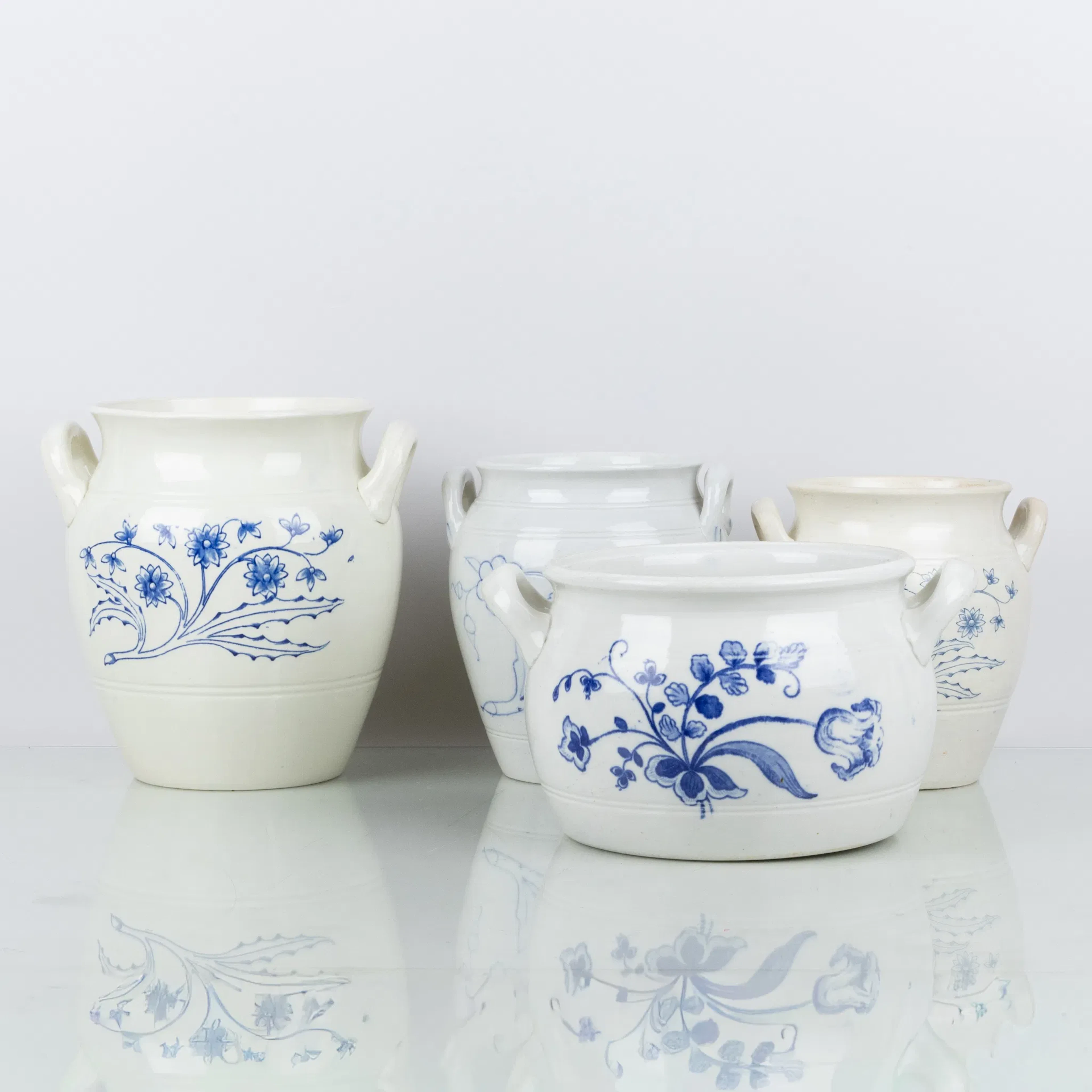MUG, 4 pièces, grès, Gustafsberg bleu