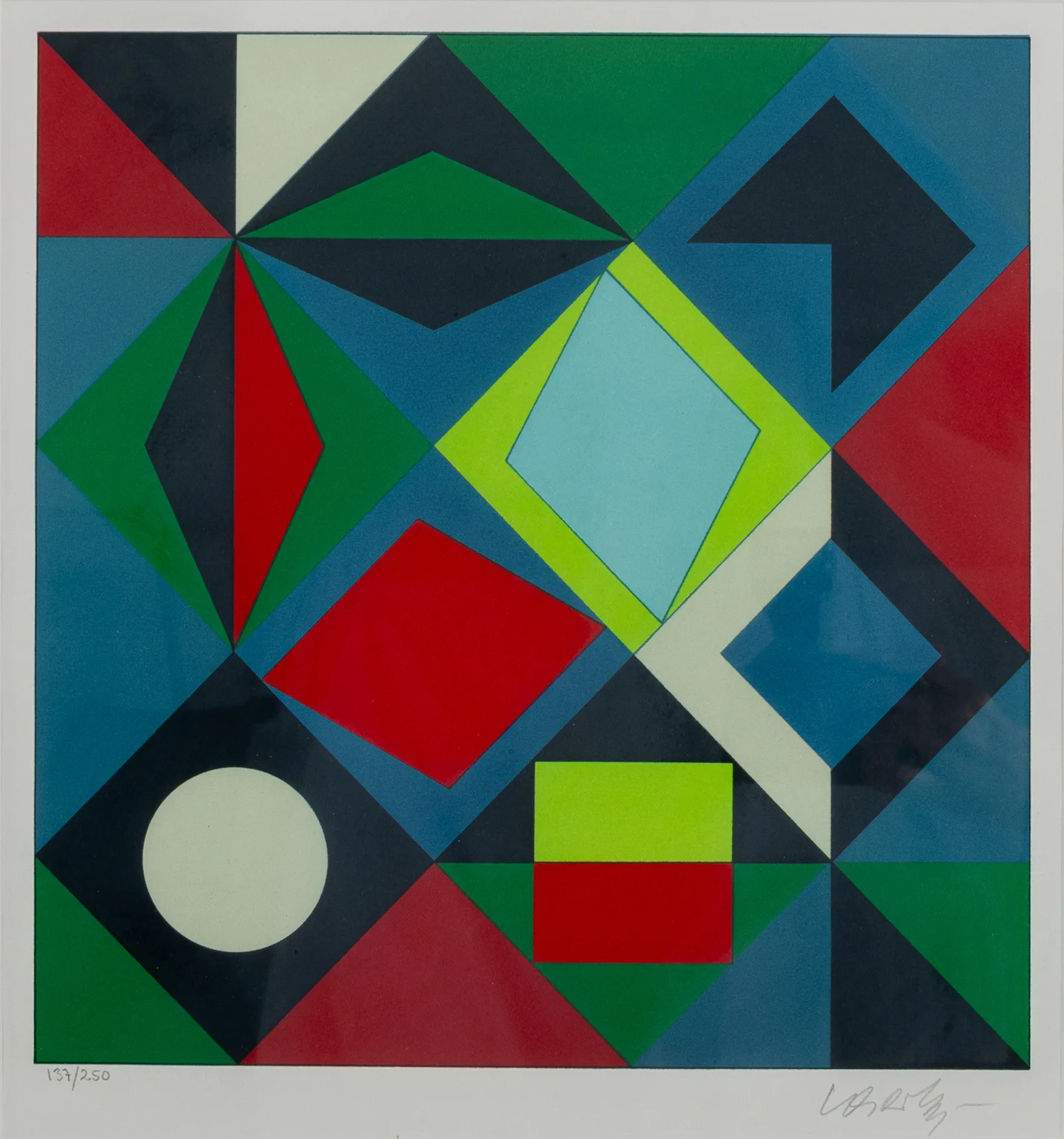 VICTOR VASARELY (1906–1997), Farblithografie, signiert und nummeriert 137/250