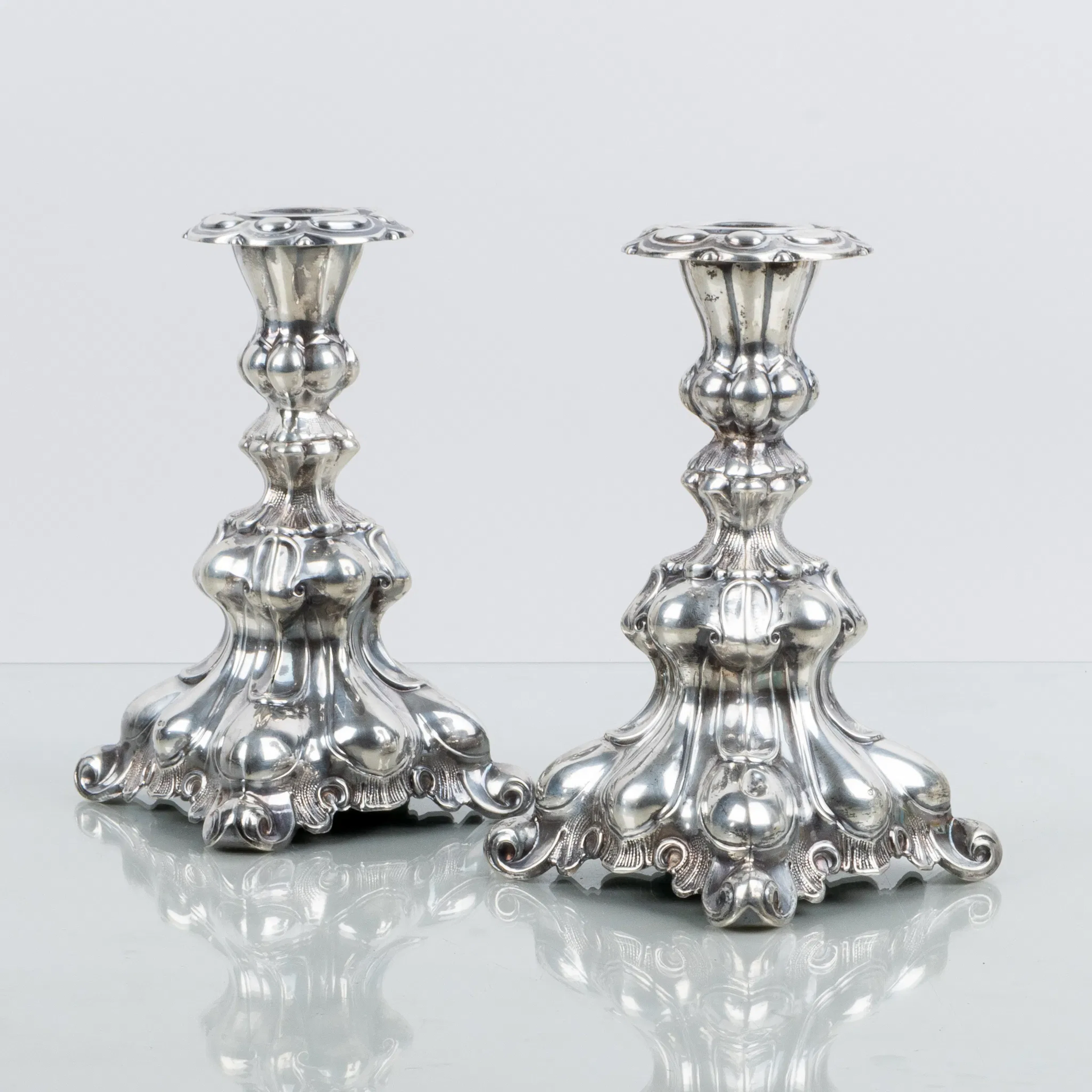KERZENSTÄNDER, 1 Paar, Silber, 1900er Jahre