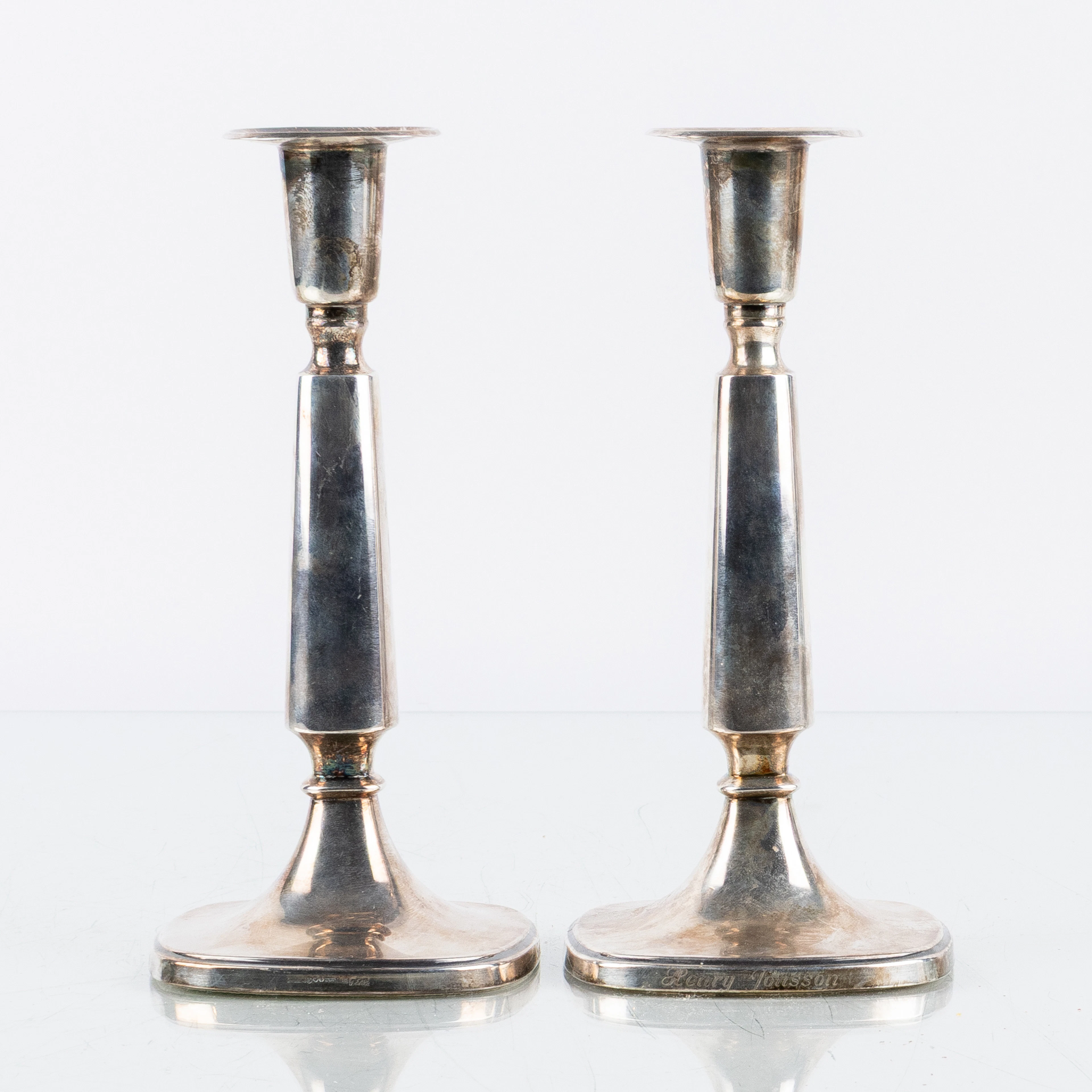 TORE ELDH, 1 Paar Kerzenständer, Silber, Ceson, 1995