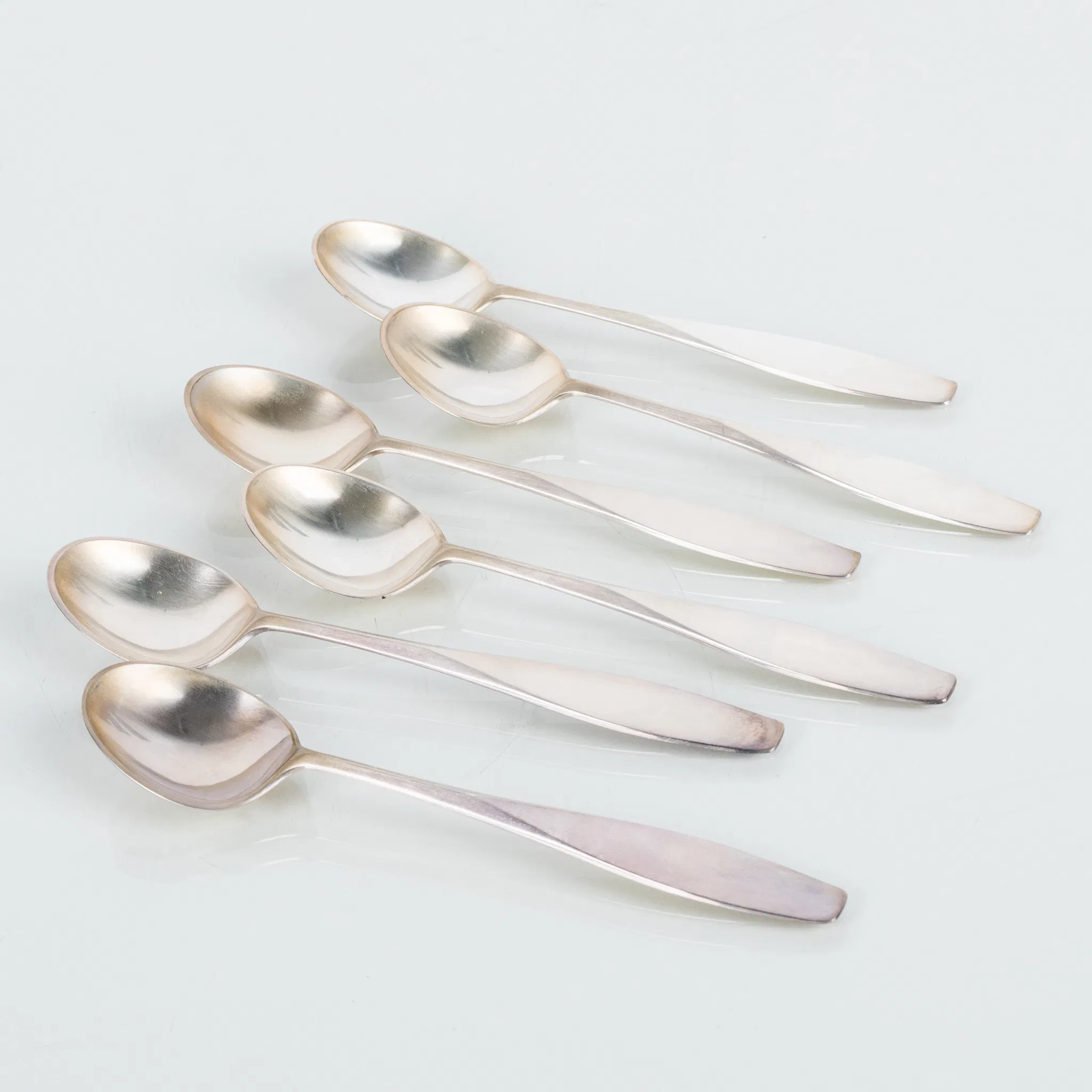 CUCHARAS DE CAFÉ, 6 piezas, plata, Ceson, Gotemburgo 1973-75
