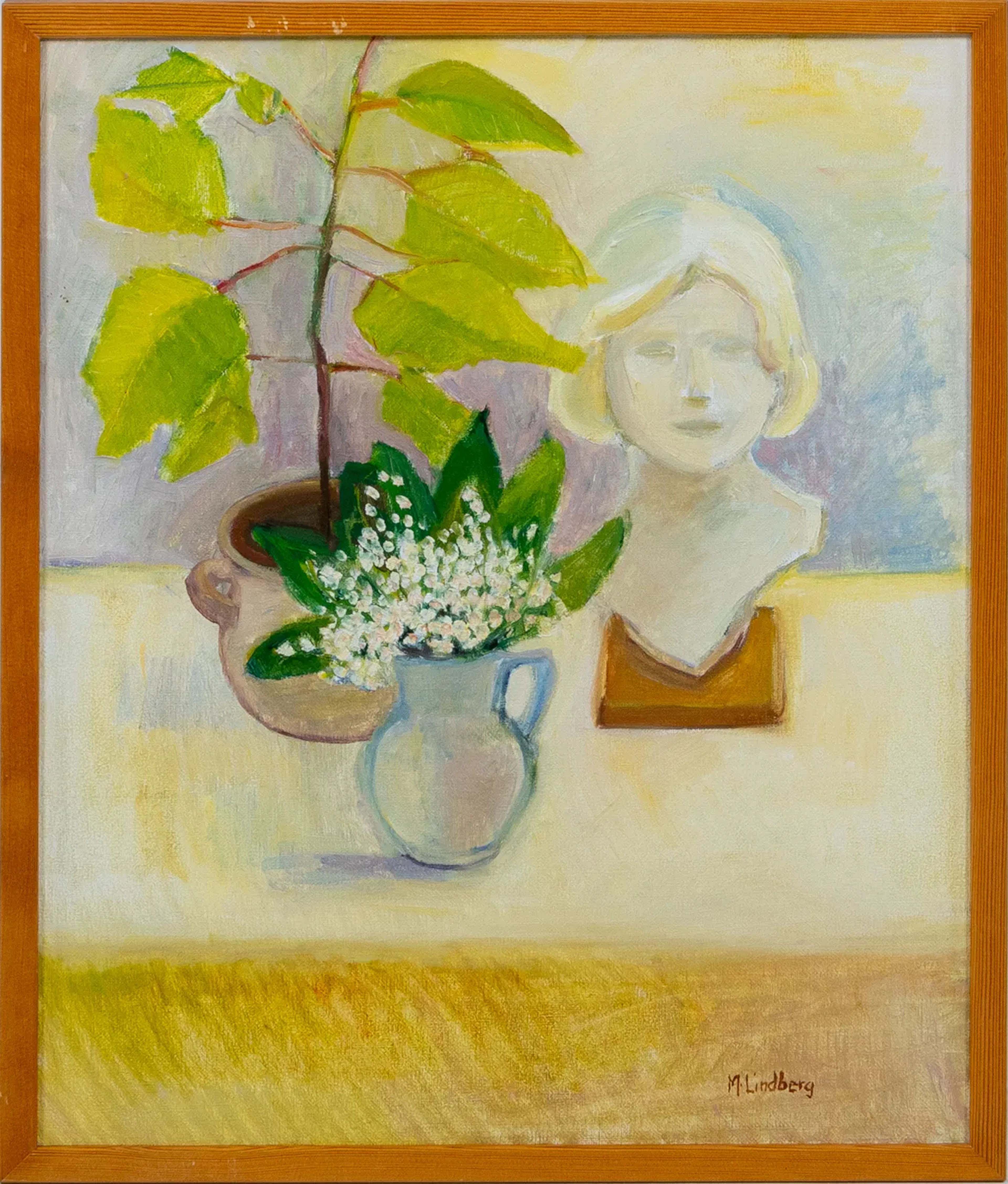 MARIA LINDBERG (née ?), huile sur toile, signée