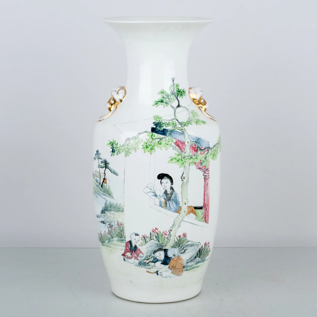 VASO, porcelana, China, siglo XX