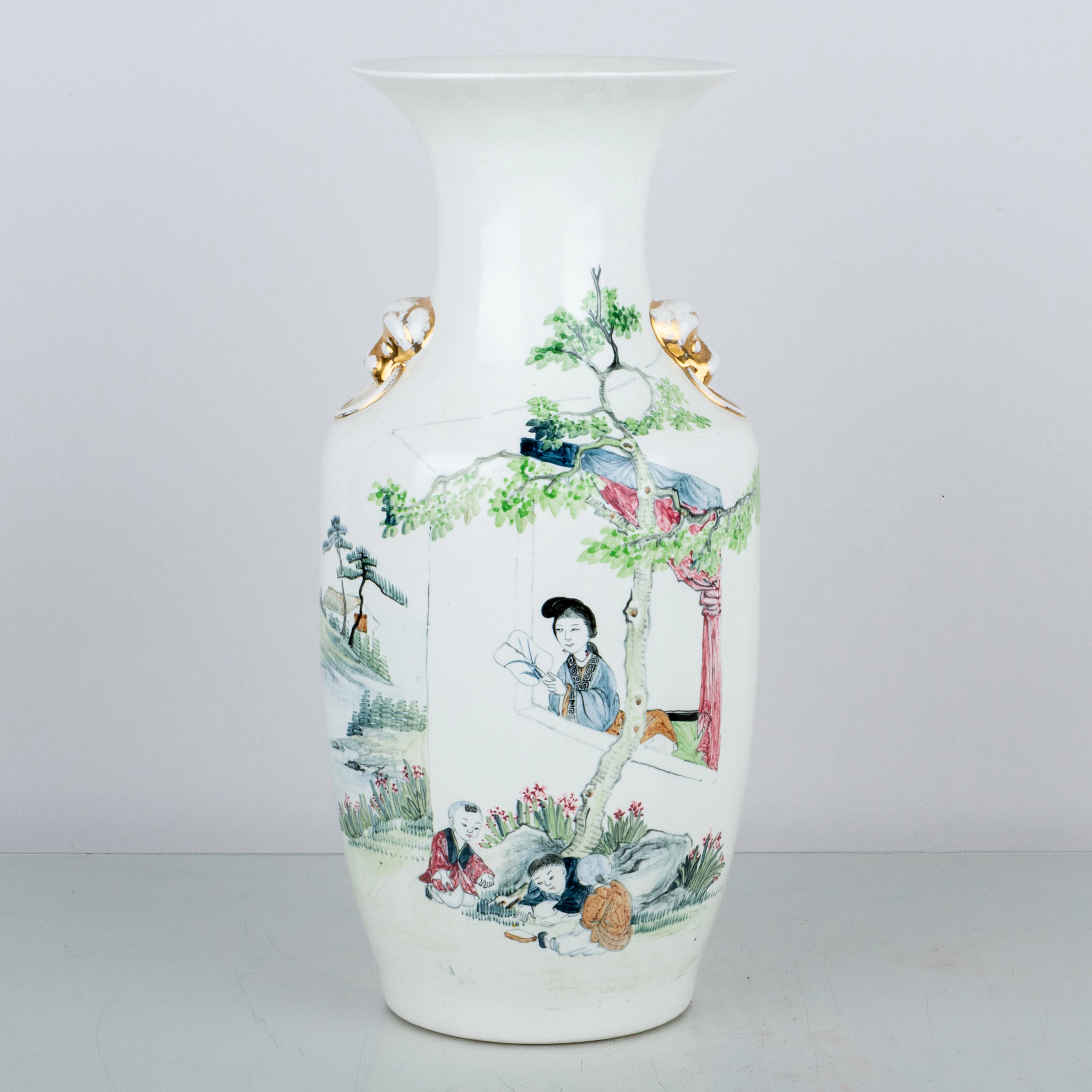 VASO, porcelana, China, siglo XX