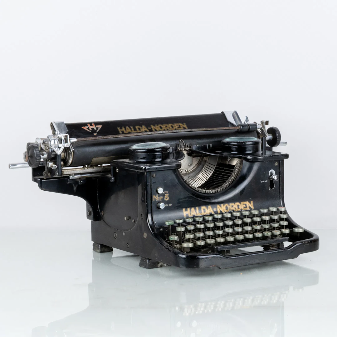 MÁQUINA de escribir, Halda Norden, años 30