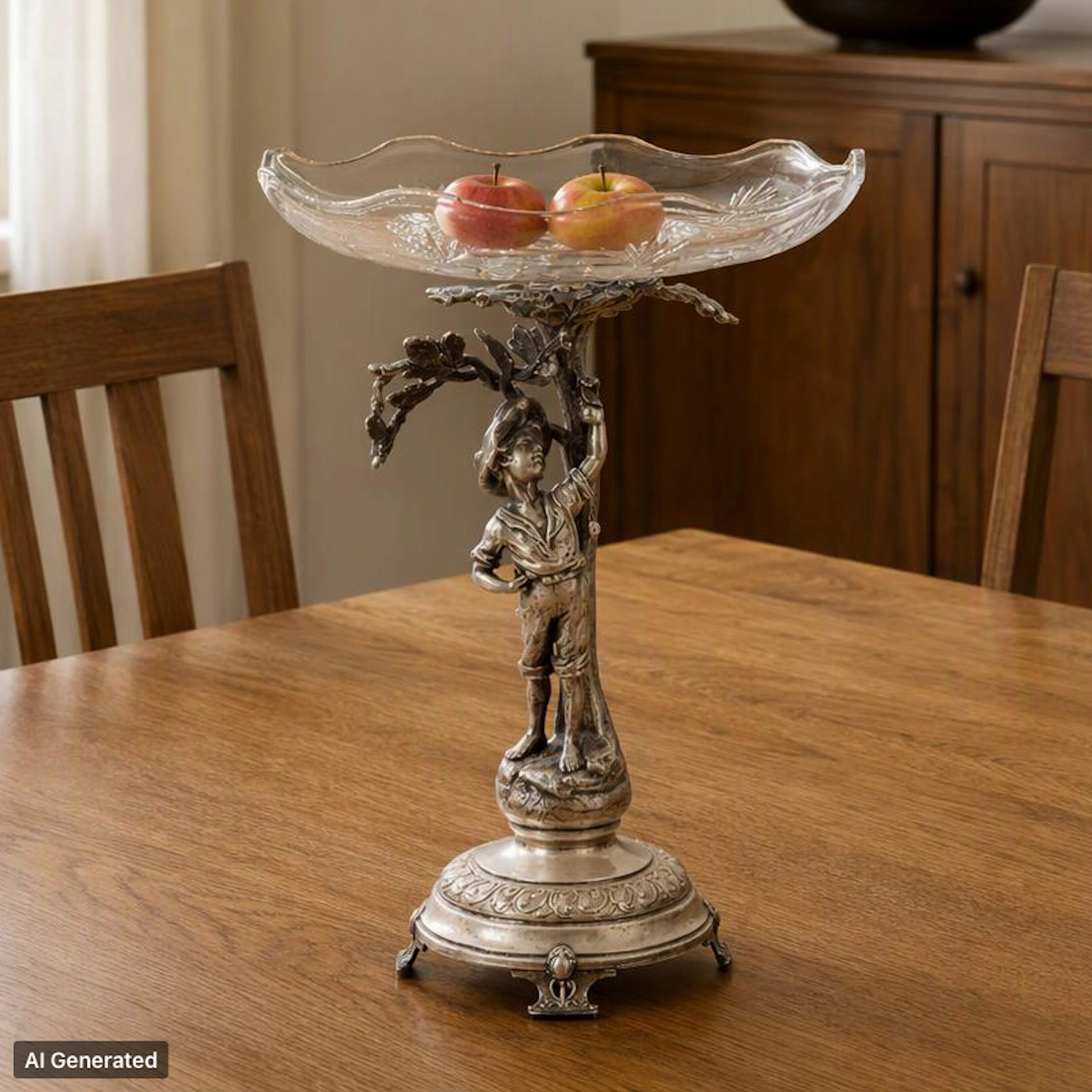 TABLE SET, nickel silver and glass, WMF Württembergische Metalwarenfabrik