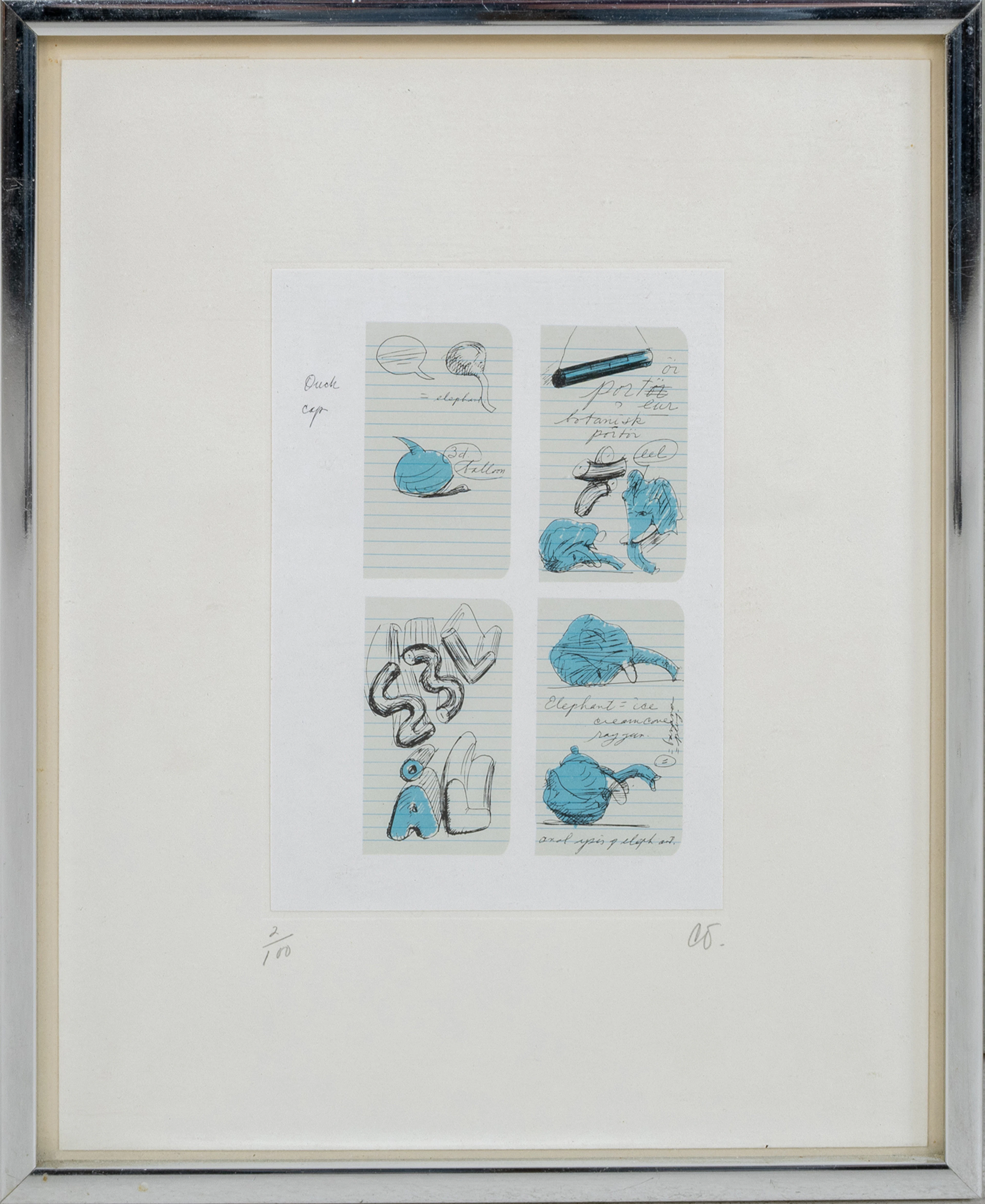 CLAES OLDENBURG (1929-2022), färglitografi, monogramsignerad och numrerad 2/100