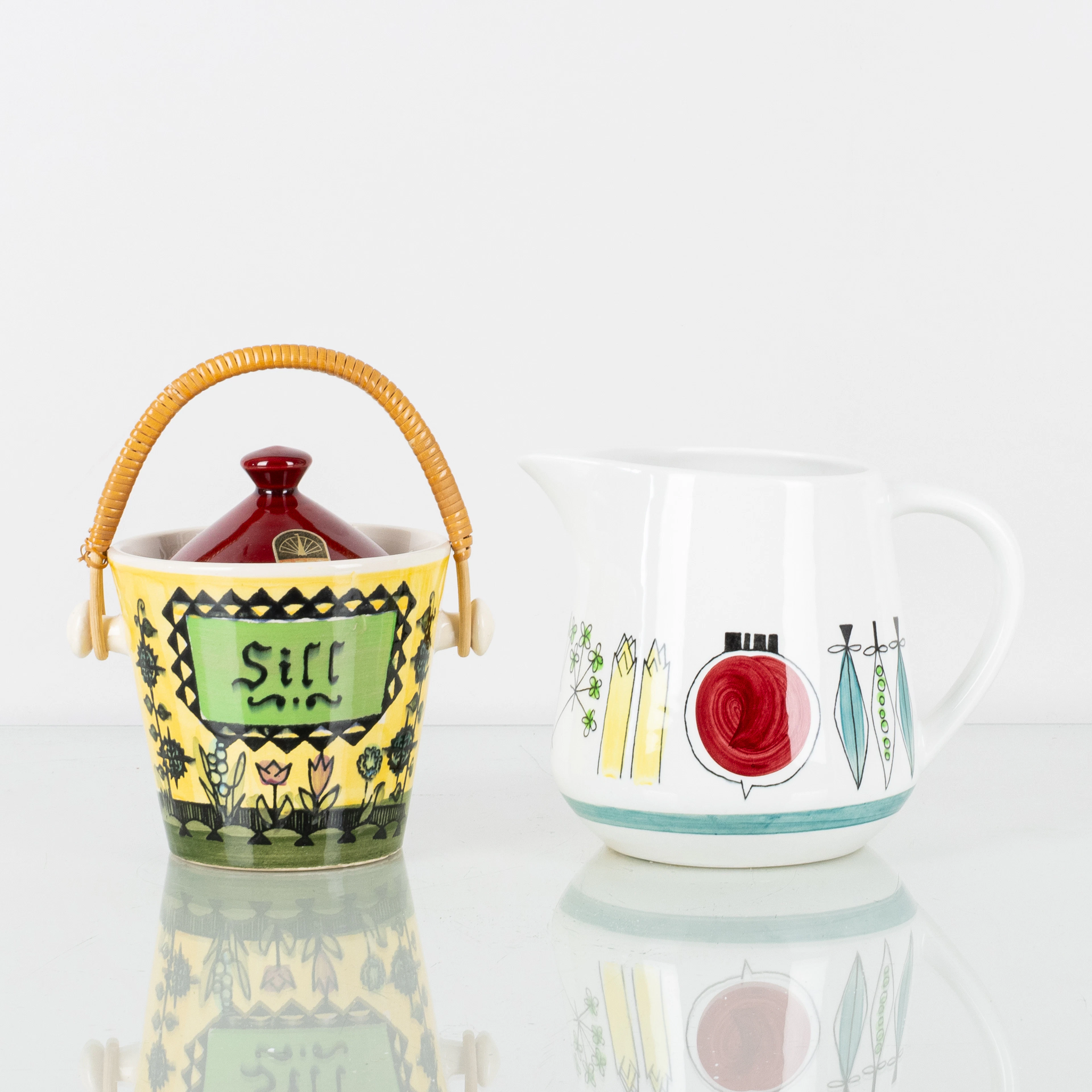 HERINGSGLAS UND KRUG, Porzellan, u.a. "Picknick", Design von E Järup