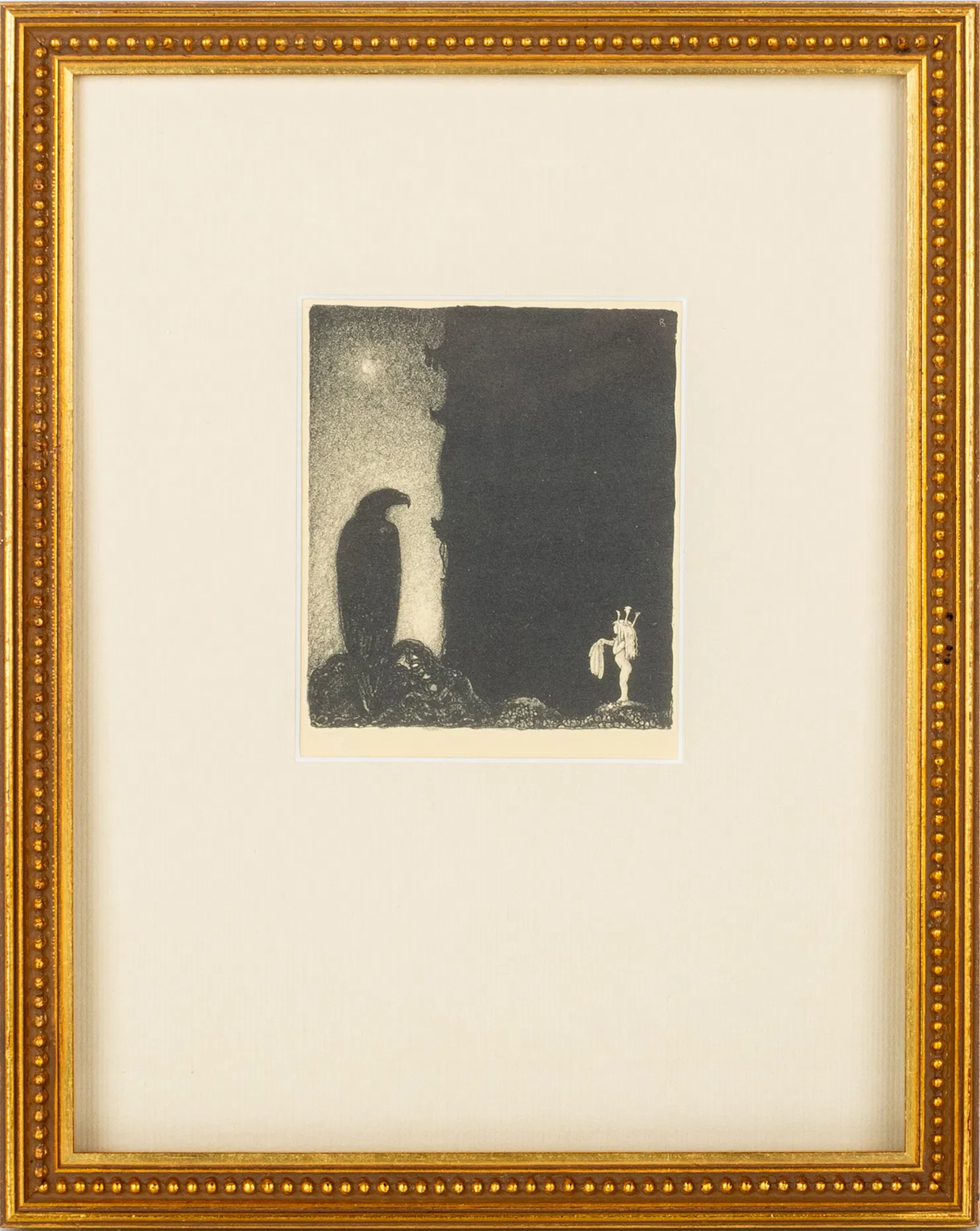 JOHN BAUER (1882-1918), litografia, "Qui avete tutto ciò che resta
