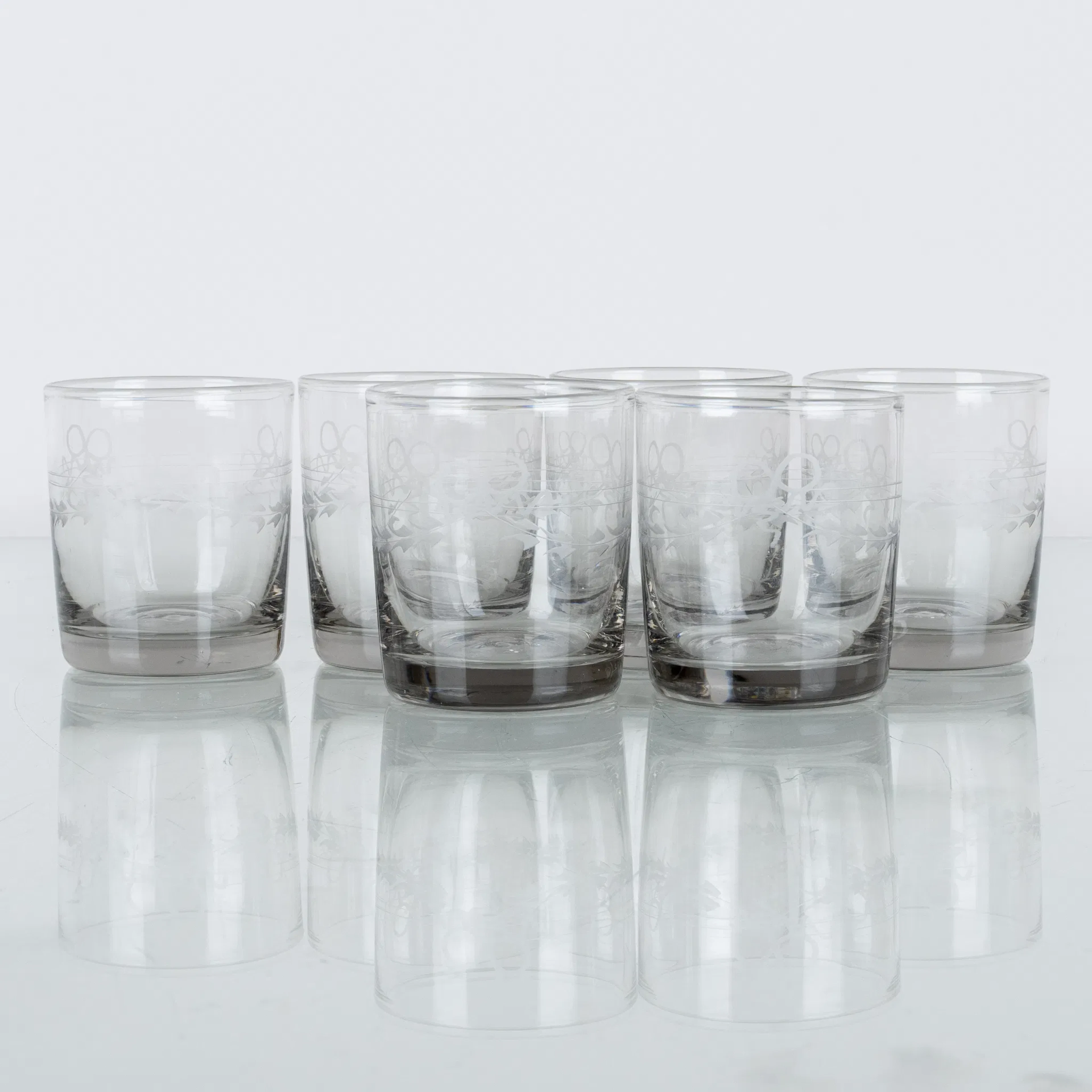 VASO DE WHISKY, 6 piezas, vaso, "Antique", fábrica de vidrio Reijmyre, probablemente siglo XX