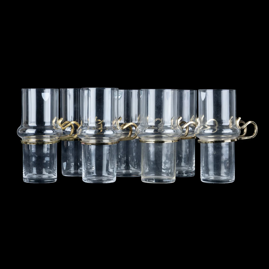 IRISH COFFEEGLAS, 7 glasses, Orrefors, the second half of the 1900s