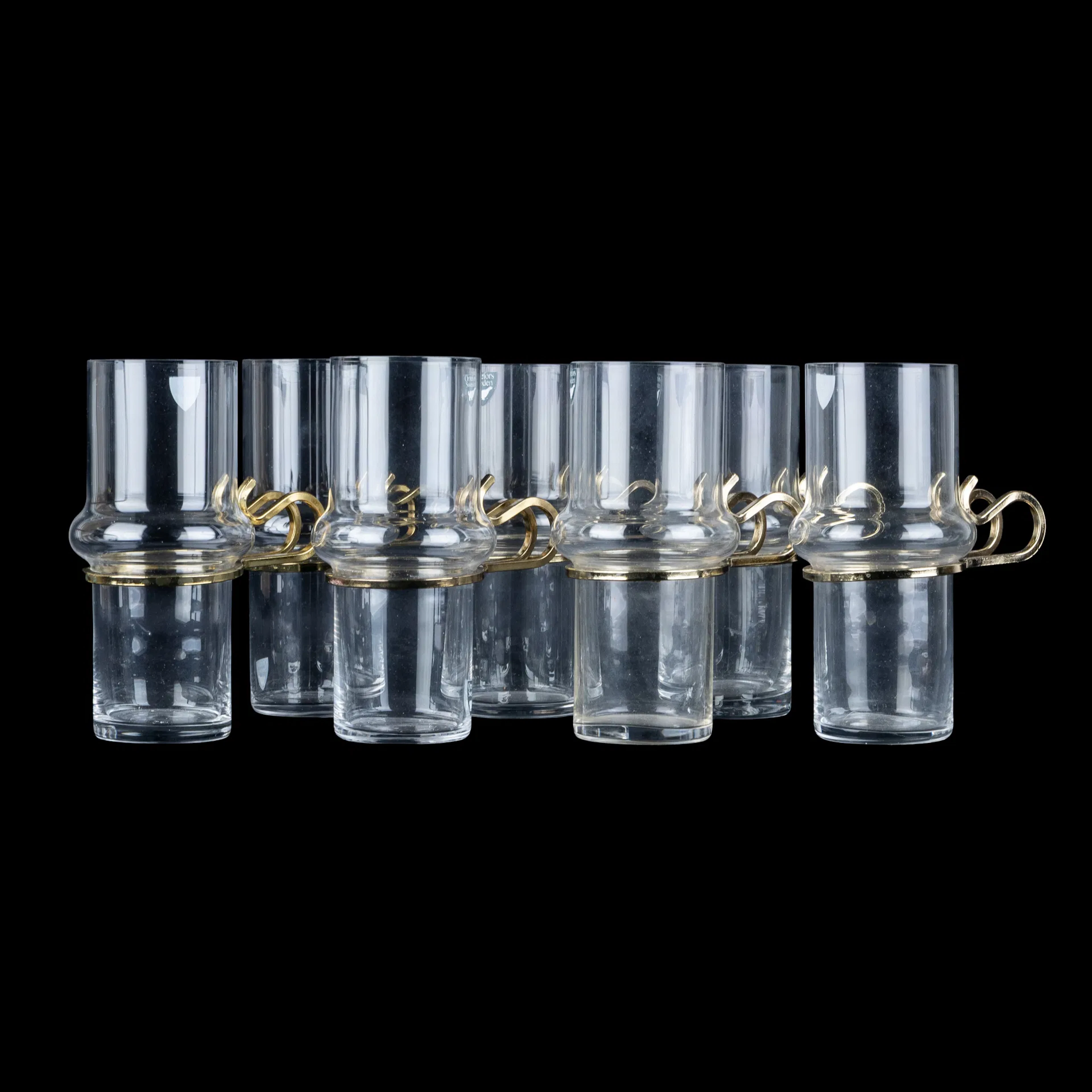 IRISH COFFEEGLAS, 7 glasses, Orrefors, the second half of the 1900s