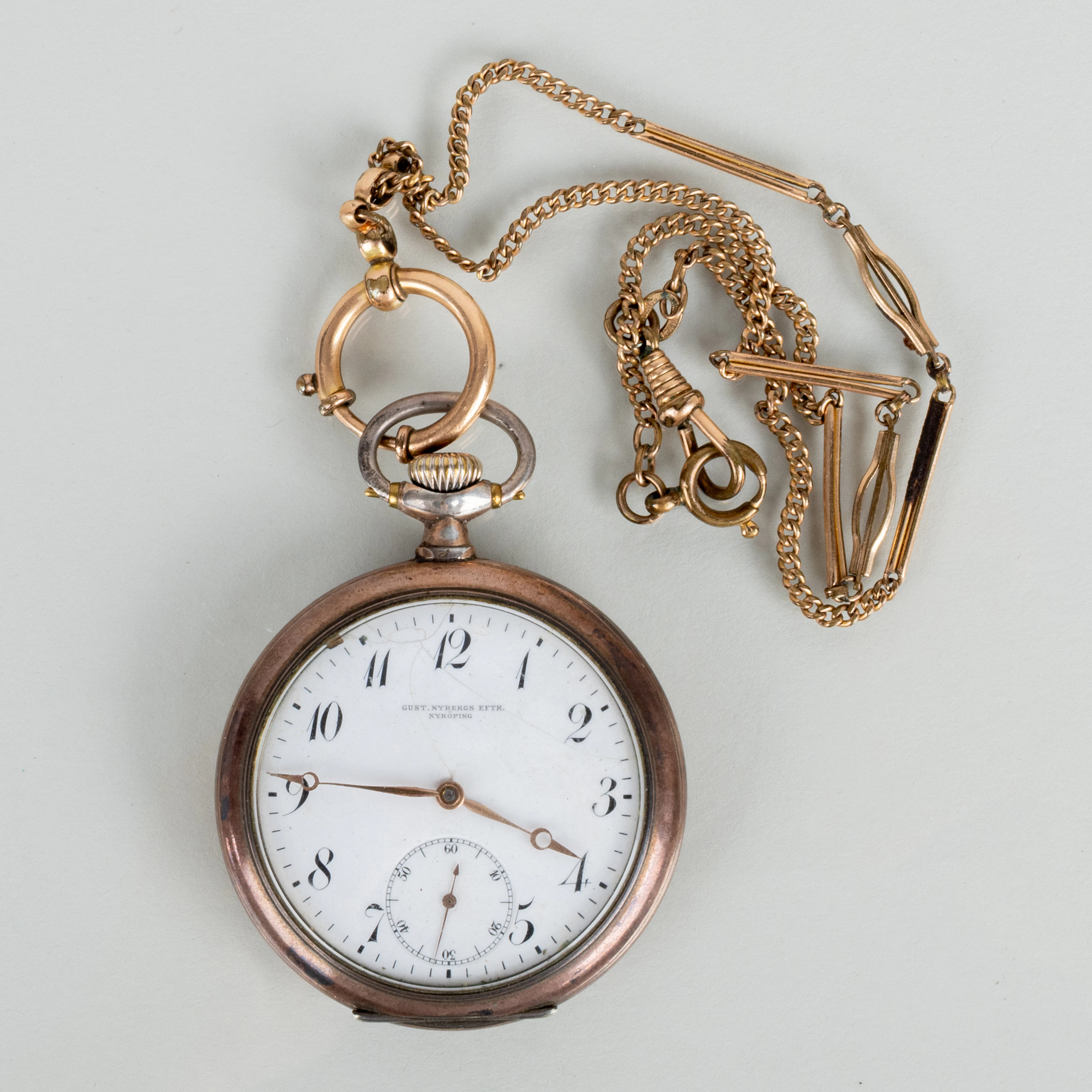 RELOJ DE BOLSILLO, plata, probablemente principios del siglo XX