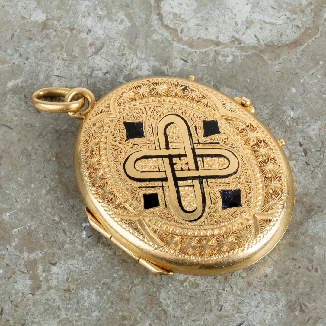 MEDALLION, 18k gold, probably the first half of the 20th century, weight approx. 6.2 g