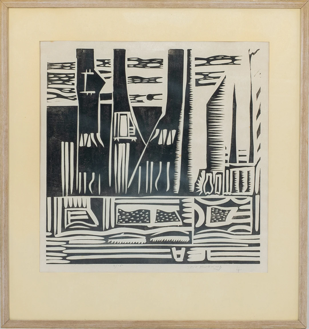 OK TO DONATE - TORE HULTCRANTZ (1923-1998), woodcut, signed and