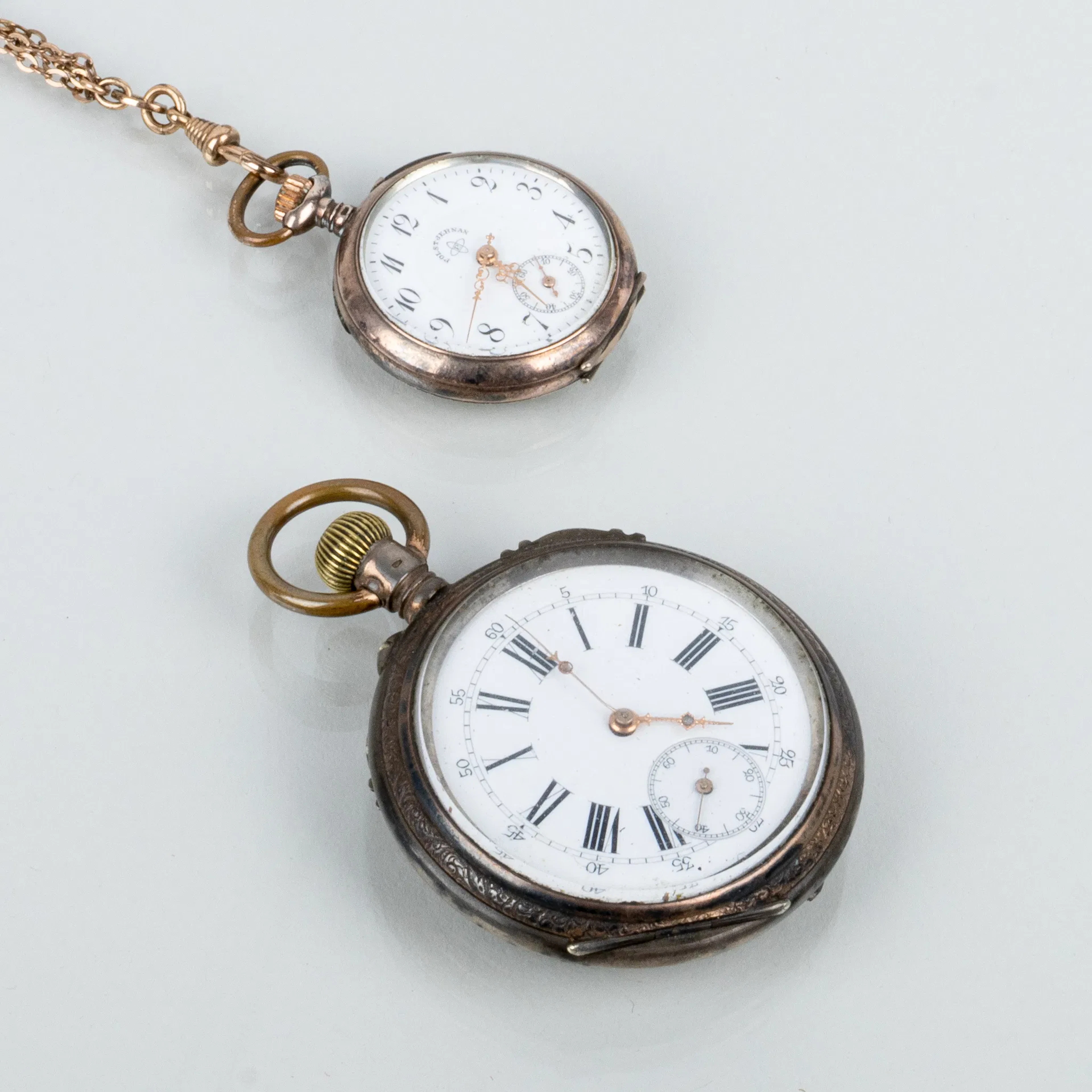 OROLOGIO DA TASCA, 2 pezzi, argento, la prima metà del 1900
