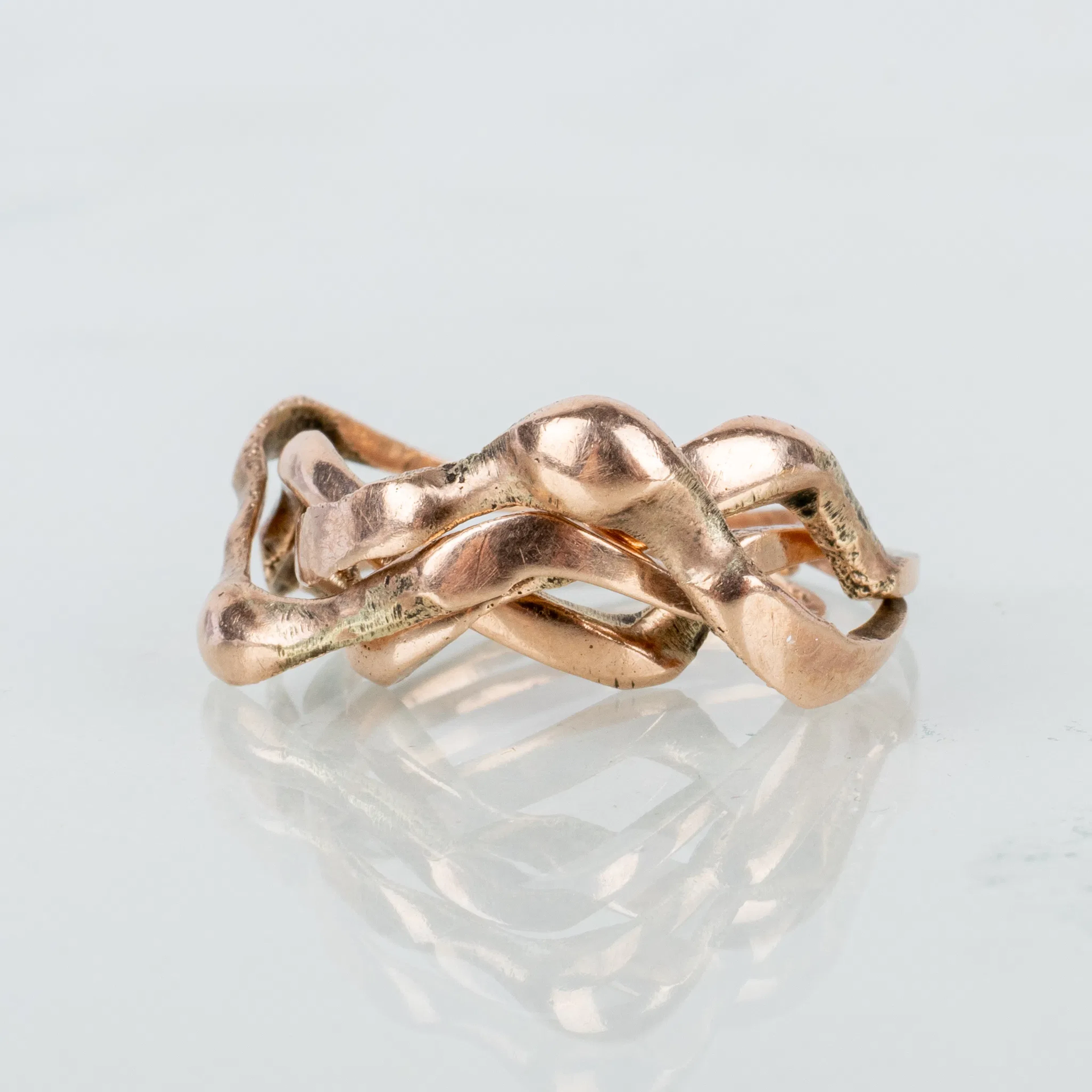 RING, 4 del sk pusselring, minst 8k guld