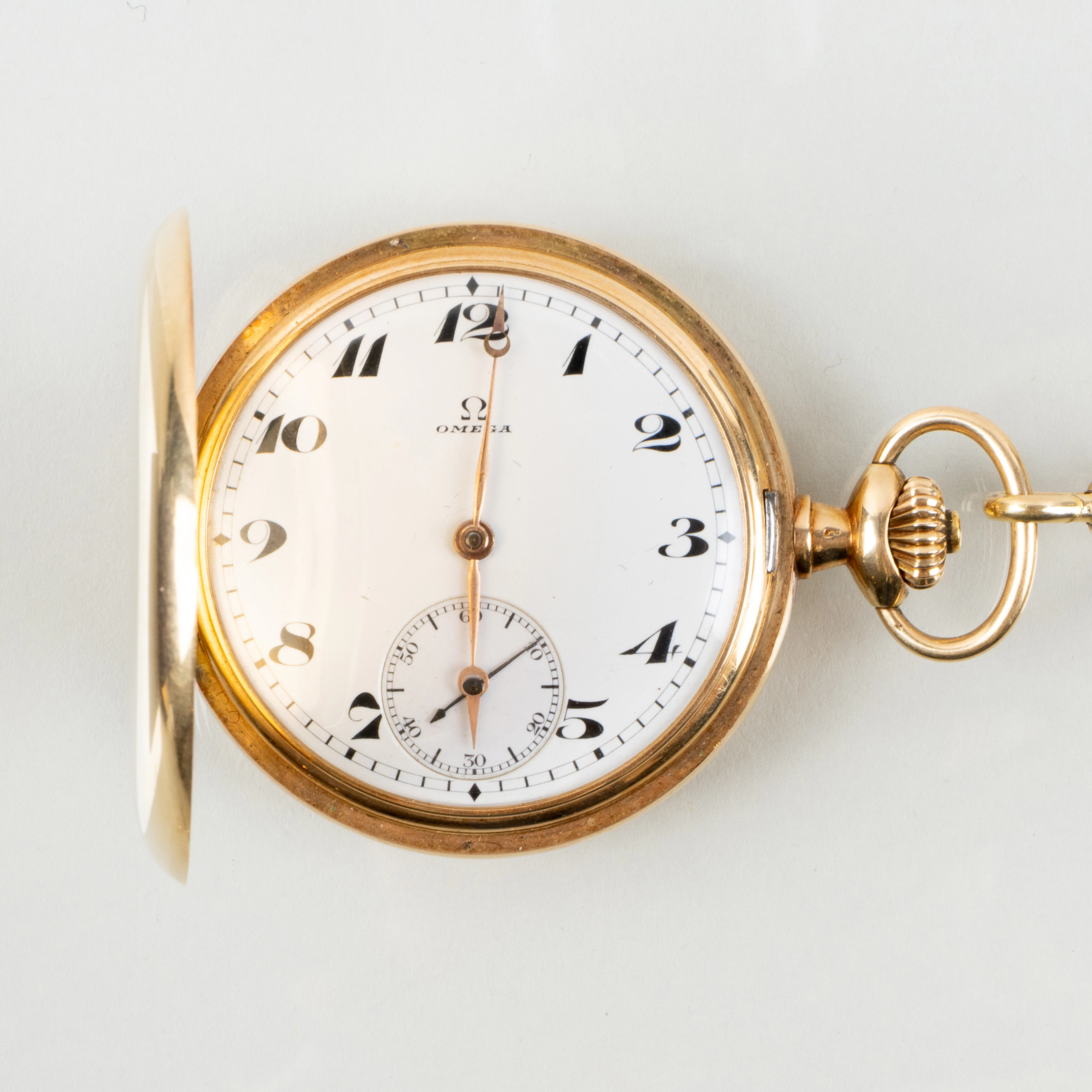 OMEGA, reloj de bolsillo, oro de 14 quilates, primera mitad de la década de 1900, peso total sin cadena aprox. 93 g