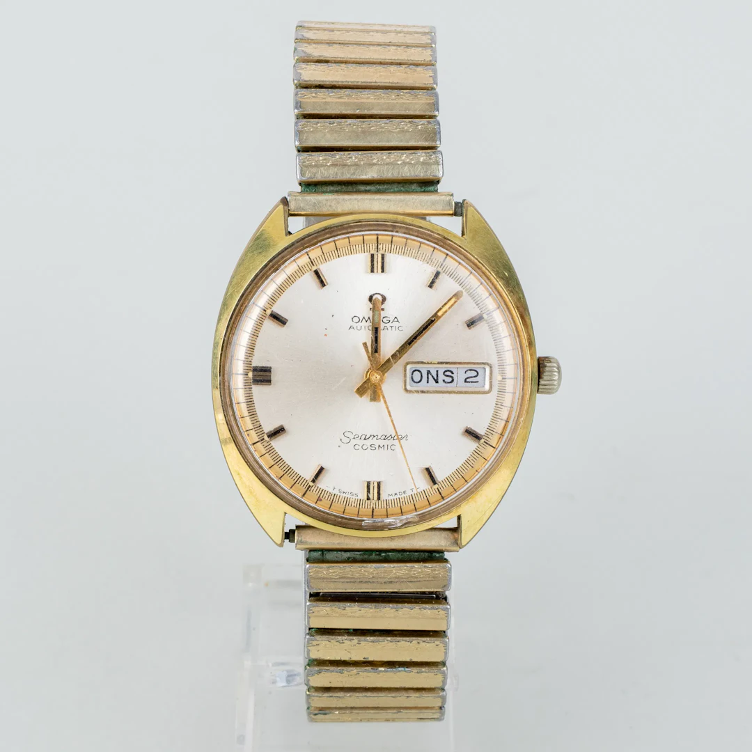 WRISTWATCH, Omega, gold double, Seamaster Cosmic, automatic movement