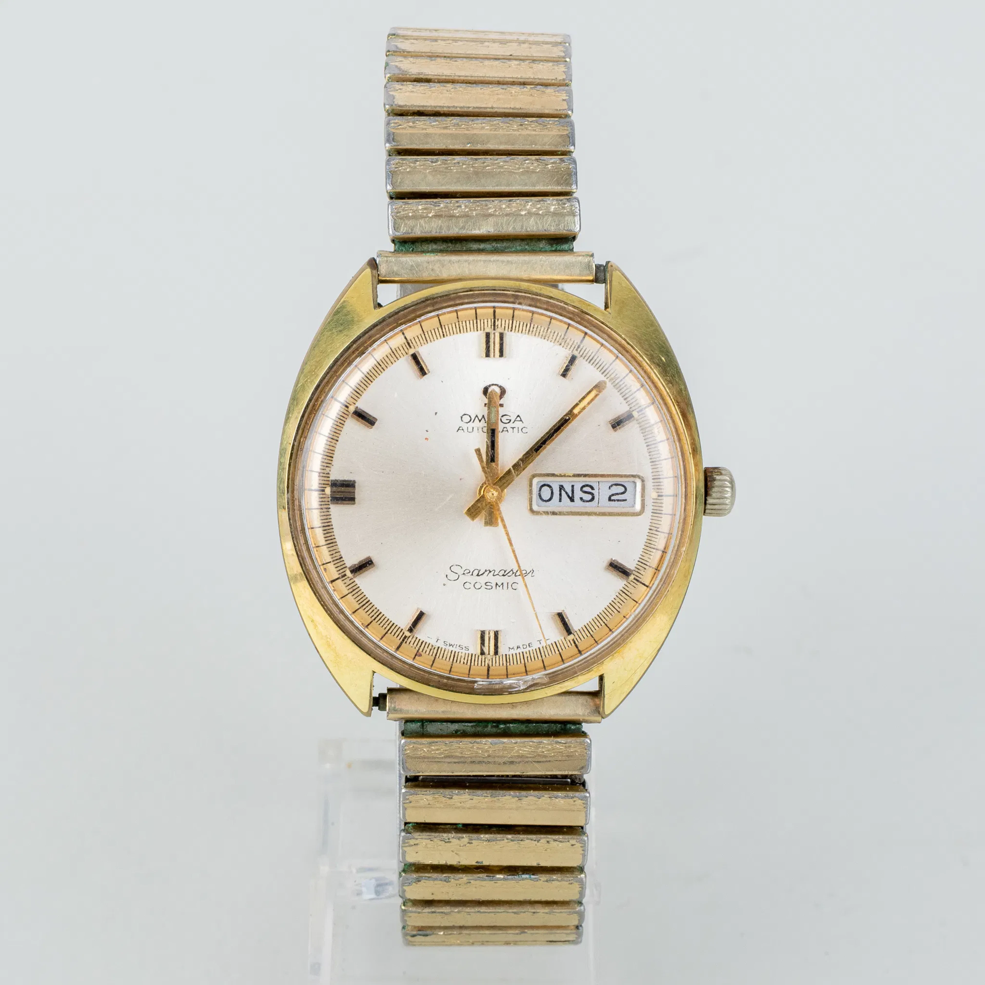 WRISTWATCH, Omega, gold double, Seamaster Cosmic, automatic movement