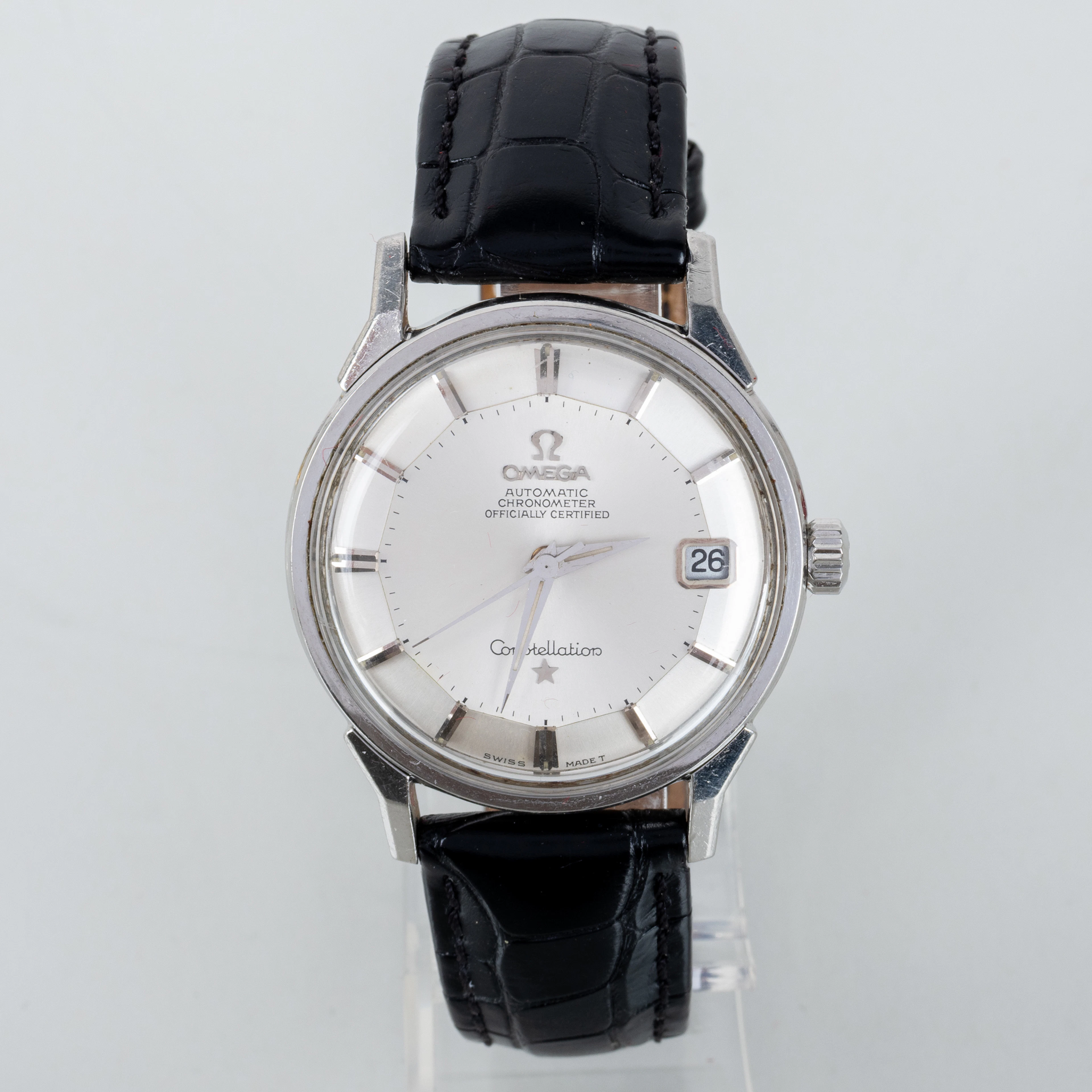 OMEGA, reloj de pulsera de hombre, Constellation, "Pie Pan", acero, siglo XX
