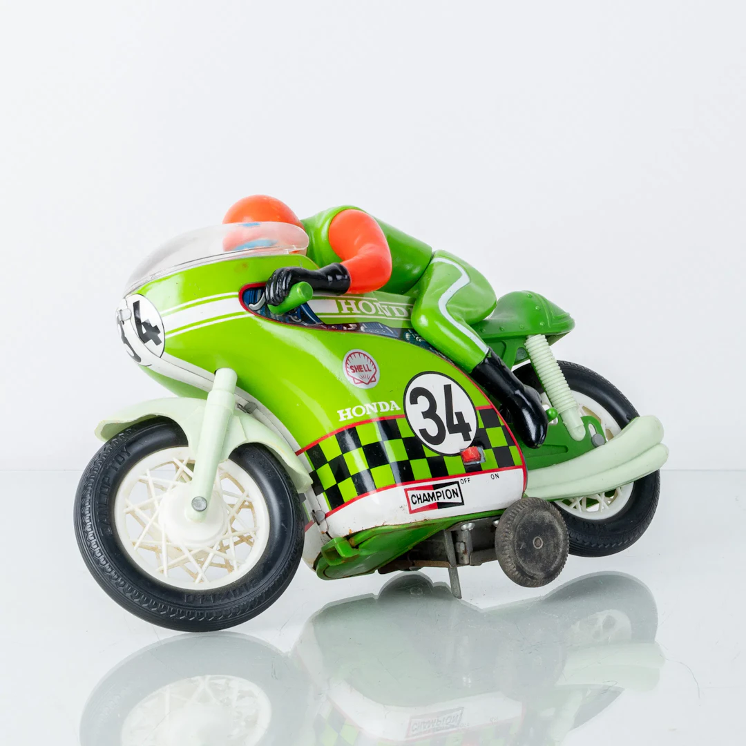 TOY MOTORCYCLE, plastic and sheet metal, Honda, the second half of the 20th century