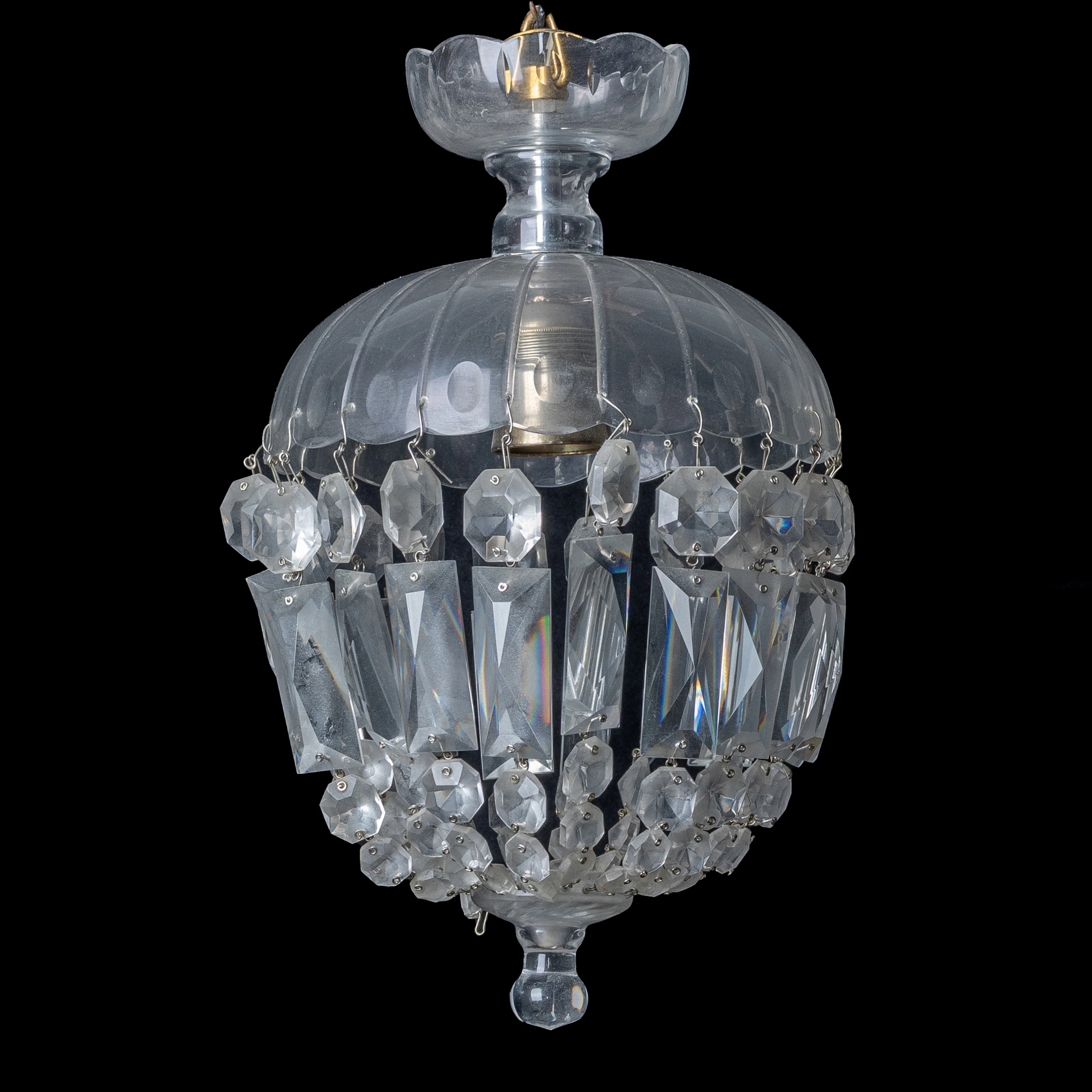 KRONLEUCHTER, Glas, 1900er Jahre