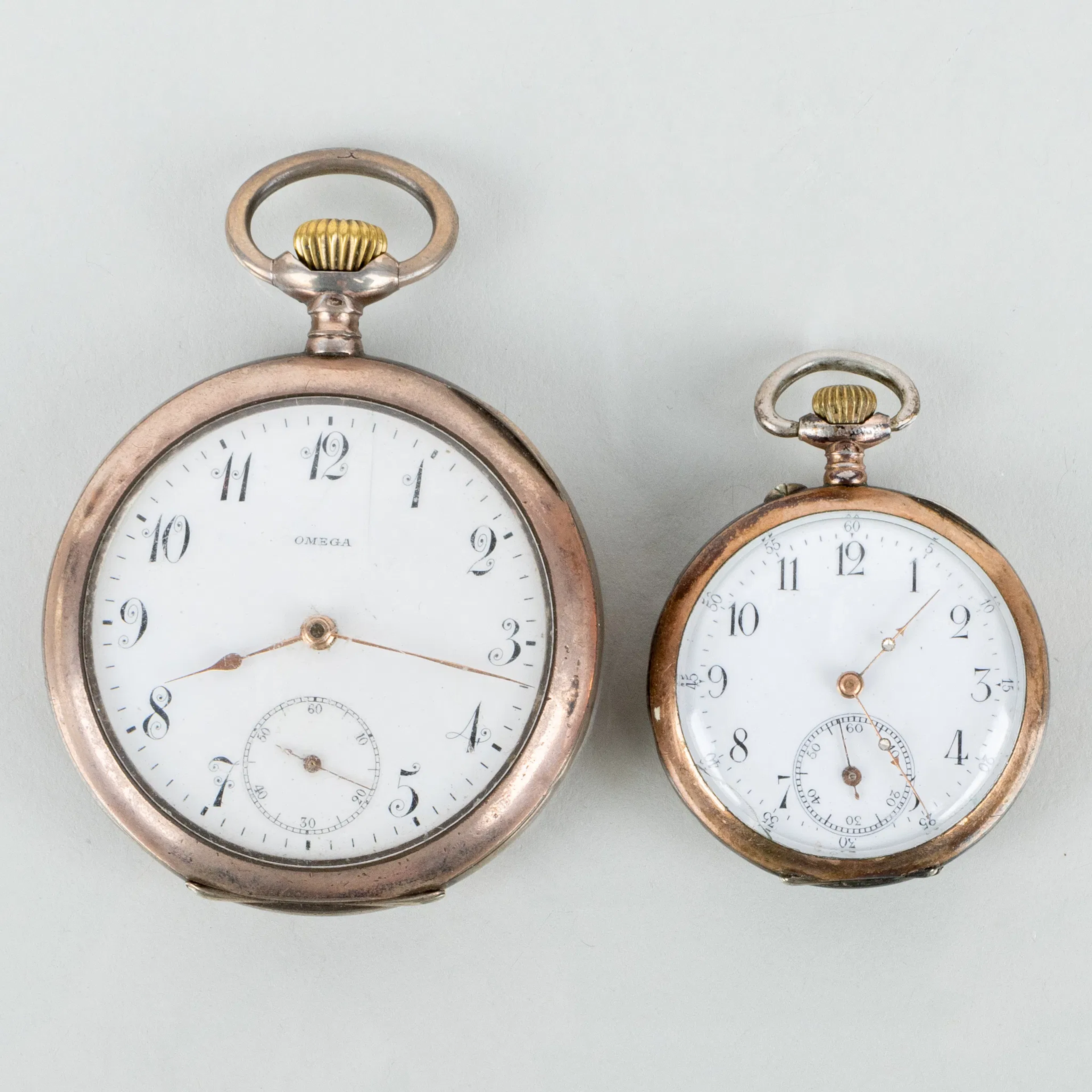 RELOJ DE BOLSILLO, 2 piezas, plata, incluyendo el Omega Grand Prix París 1900, la primera mitad del siglo XX